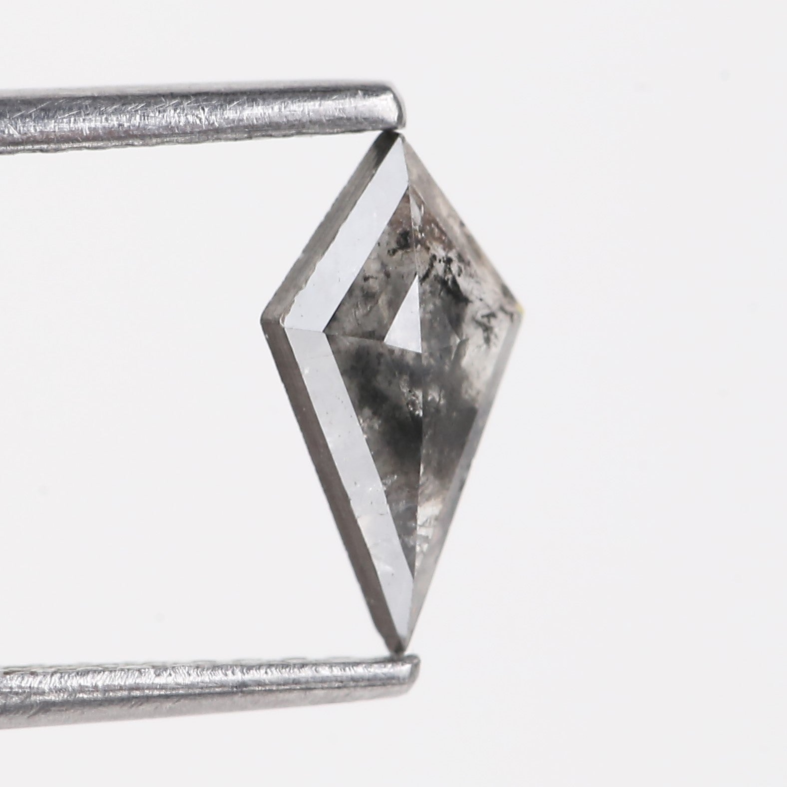 0.48 Carat Natural Gray Kite Cut Salt And Pepper Diamond 8.94 MM