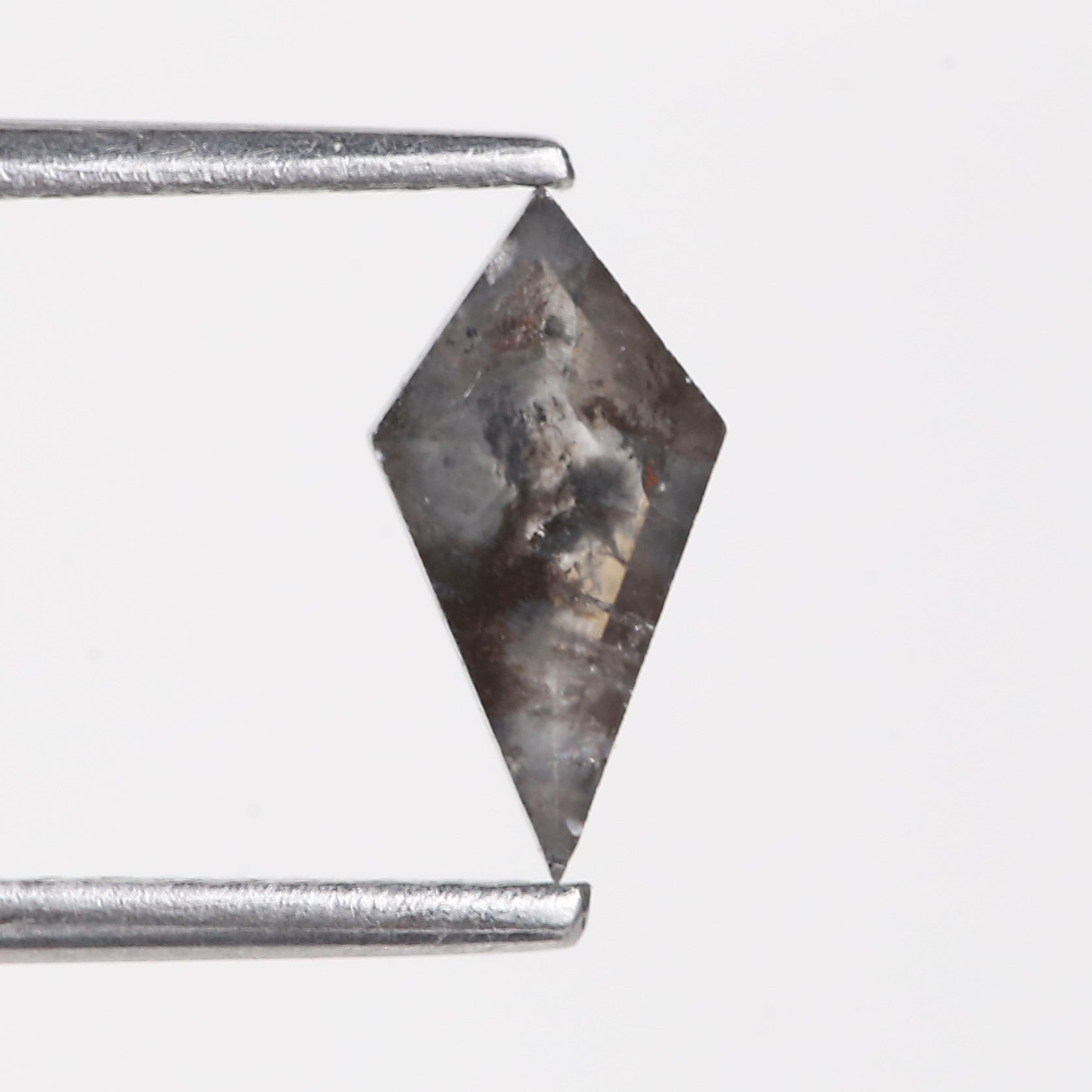 0.48 Carat Natural Gray Kite Cut Salt And Pepper Diamond 8.94 MM