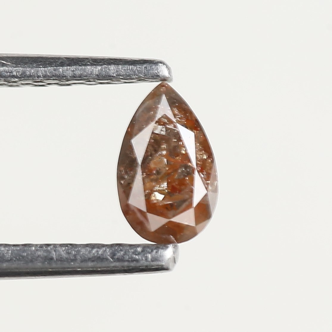 0.23 Carat Natural Red Pear Salt and Pepper Diamond 5.10 MM
