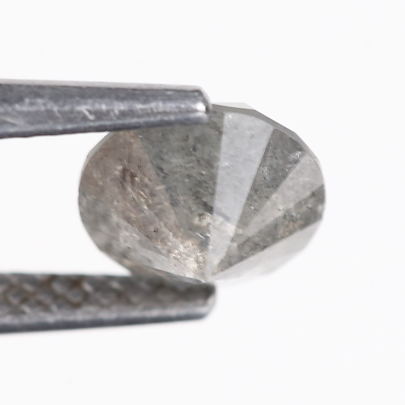 1.37 Carat Natural Gray Round Salt And Pepper Diamond 6.60 MM