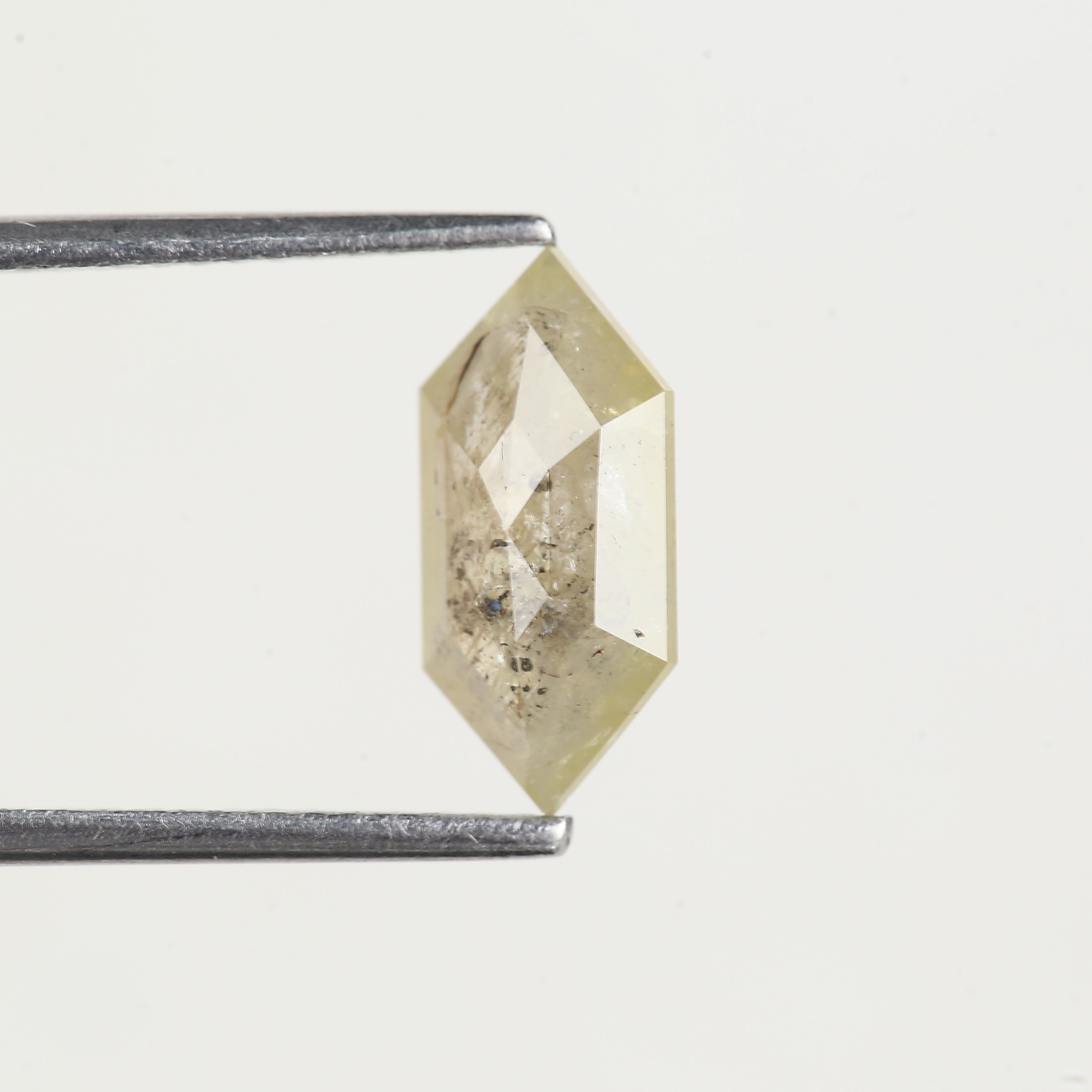 1.66 Carat Natural Elongated Hexagon Salt and Pepper Diamond 11.70 MM