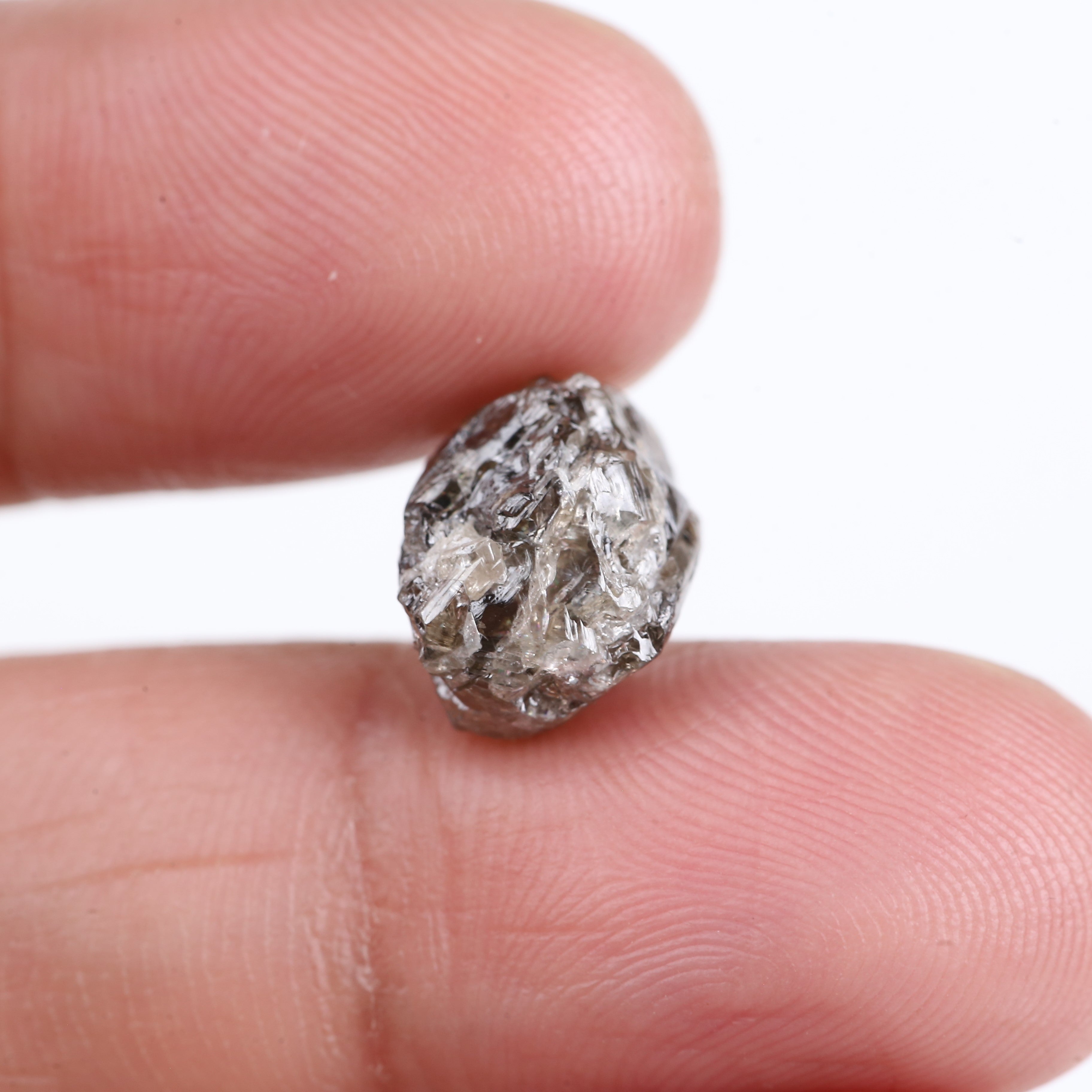 6.08 Carat Natural Brown Crystal Uncut Rough Diamond 10.90 MM