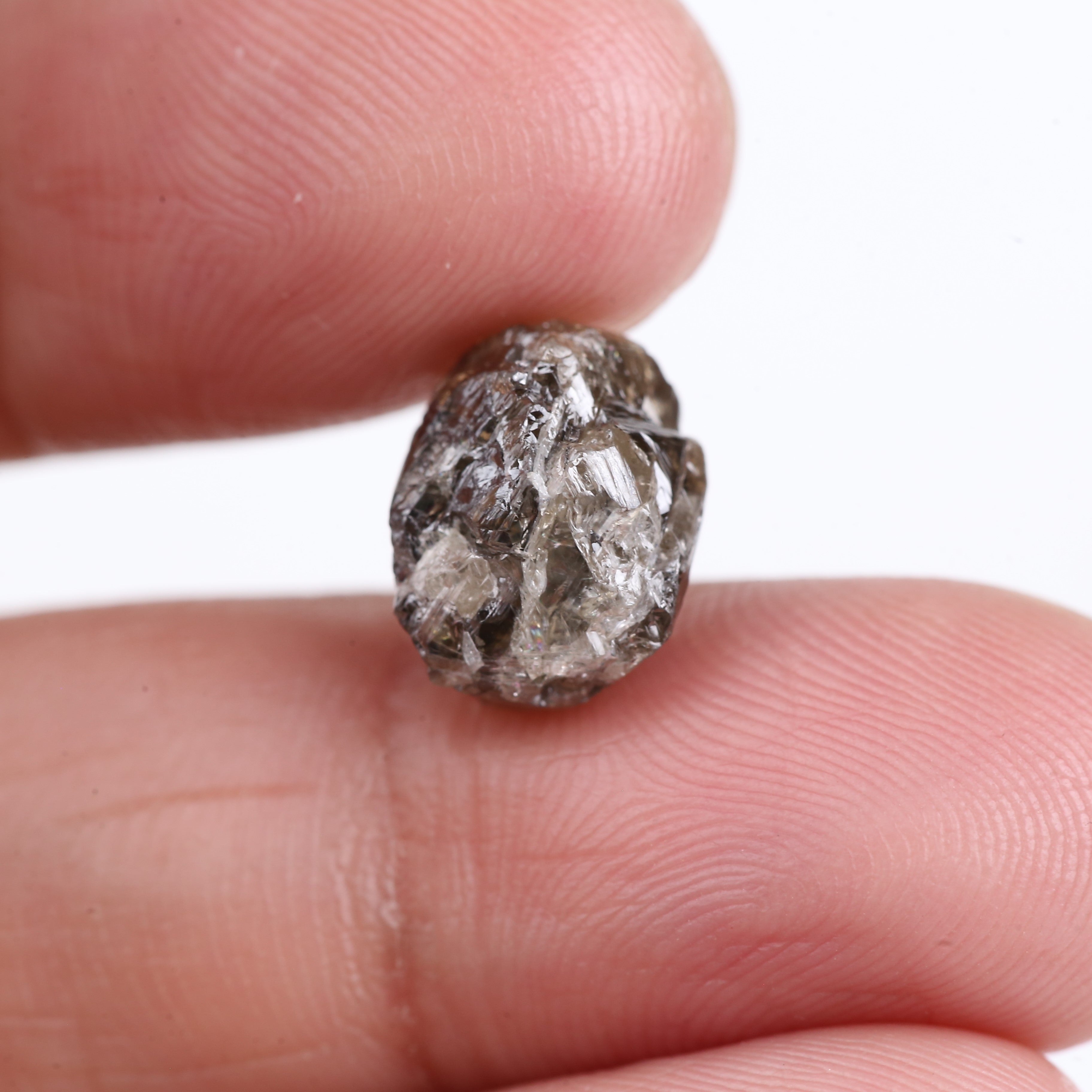 6.08 Carat Natural Brown Crystal Uncut Rough Diamond 10.90 MM