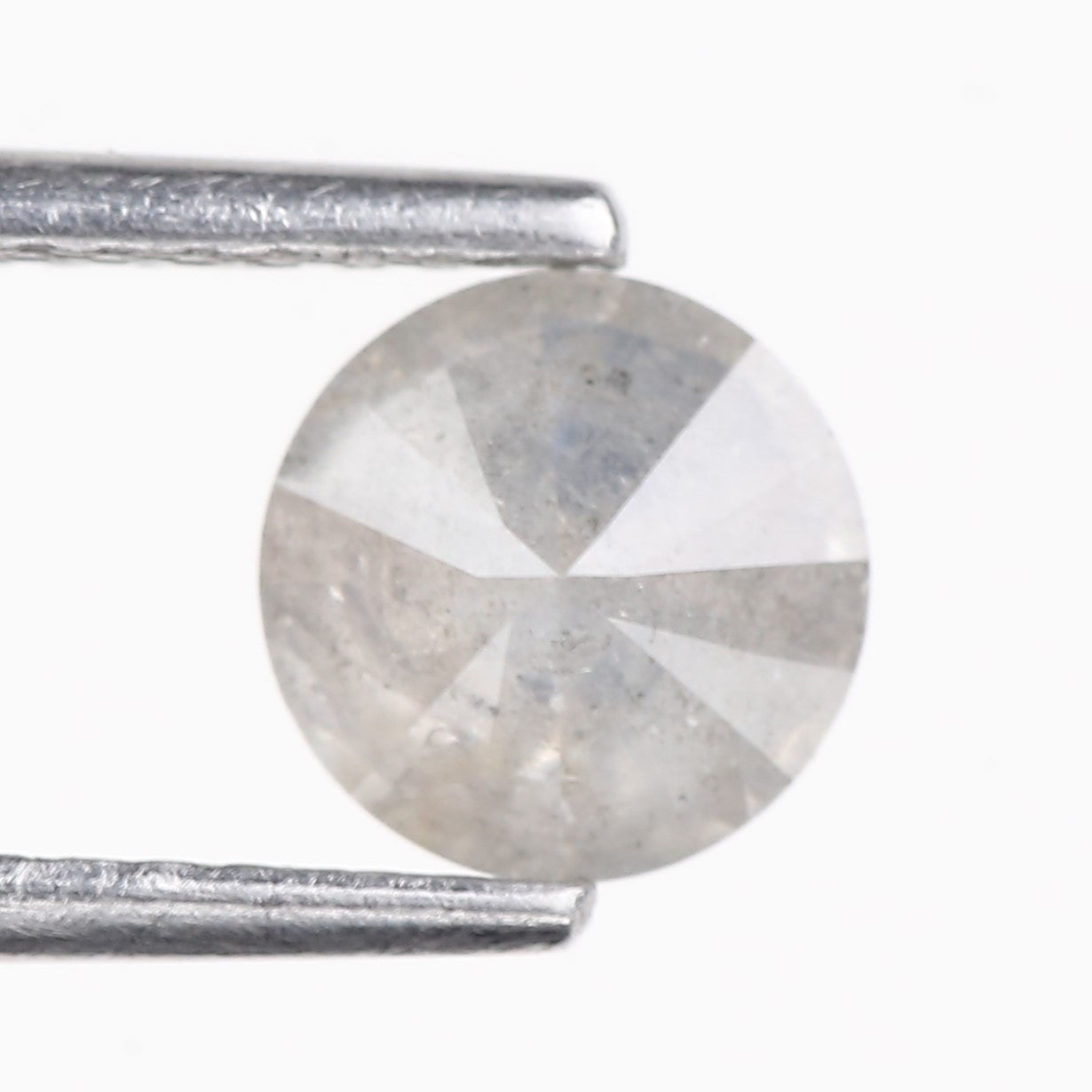 0.81 Carat Natural Gray Round Salt and Pepper Diamond 7.18 MM
