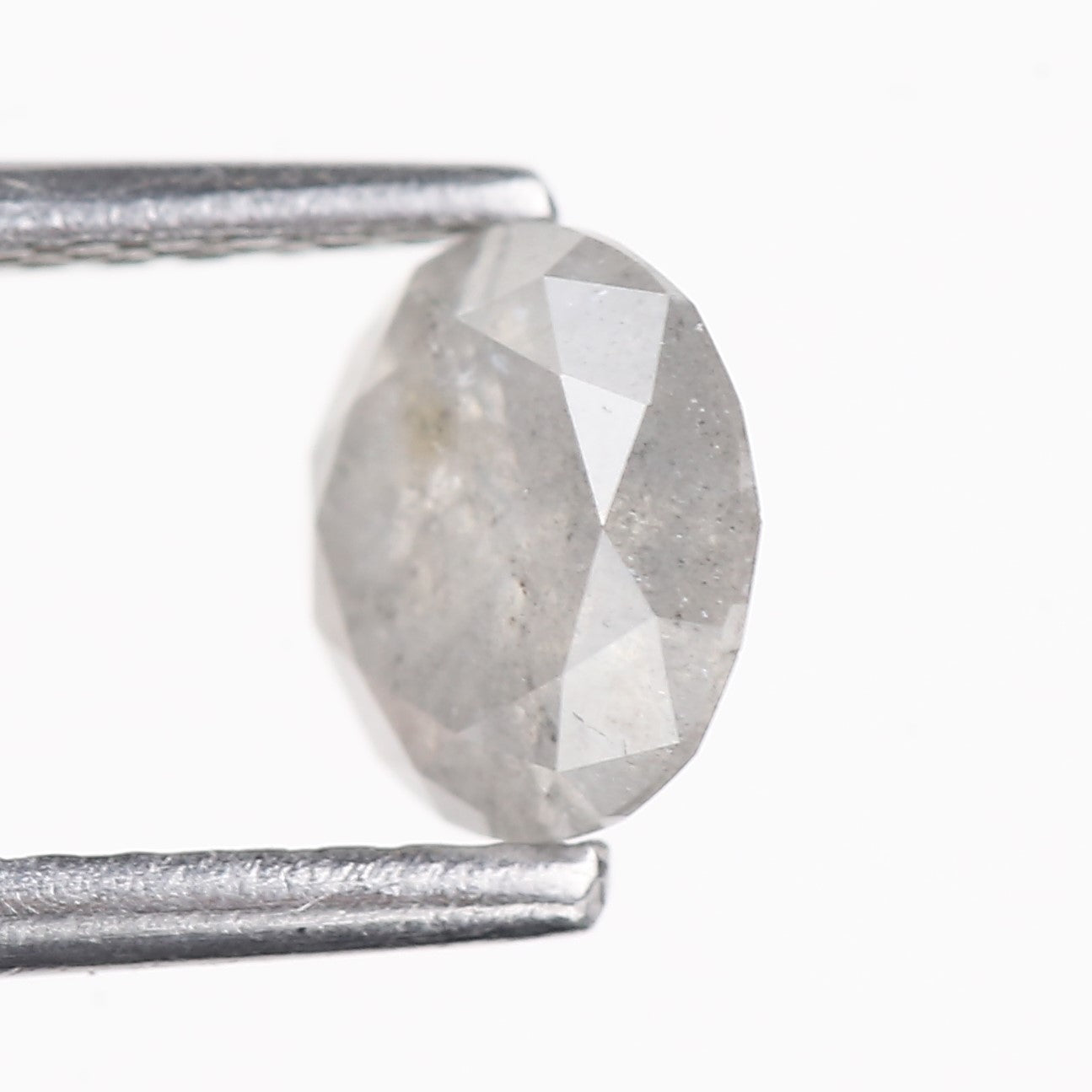 0.81 Carat Natural Gray Round Salt and Pepper Diamond 7.18 MM