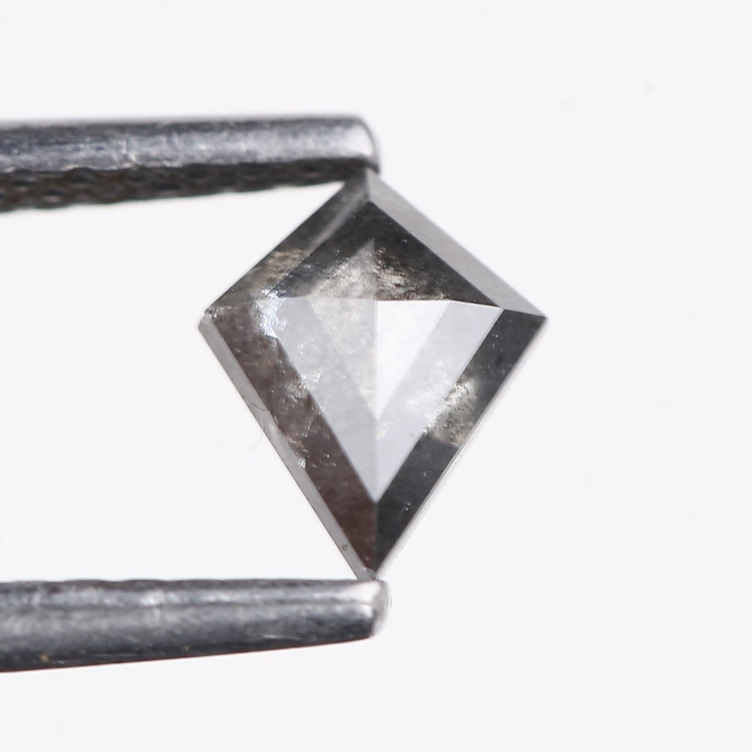 0.37 Carat Natural Gray Kite Cut Salt And Pepper Diamond 6.20 MM