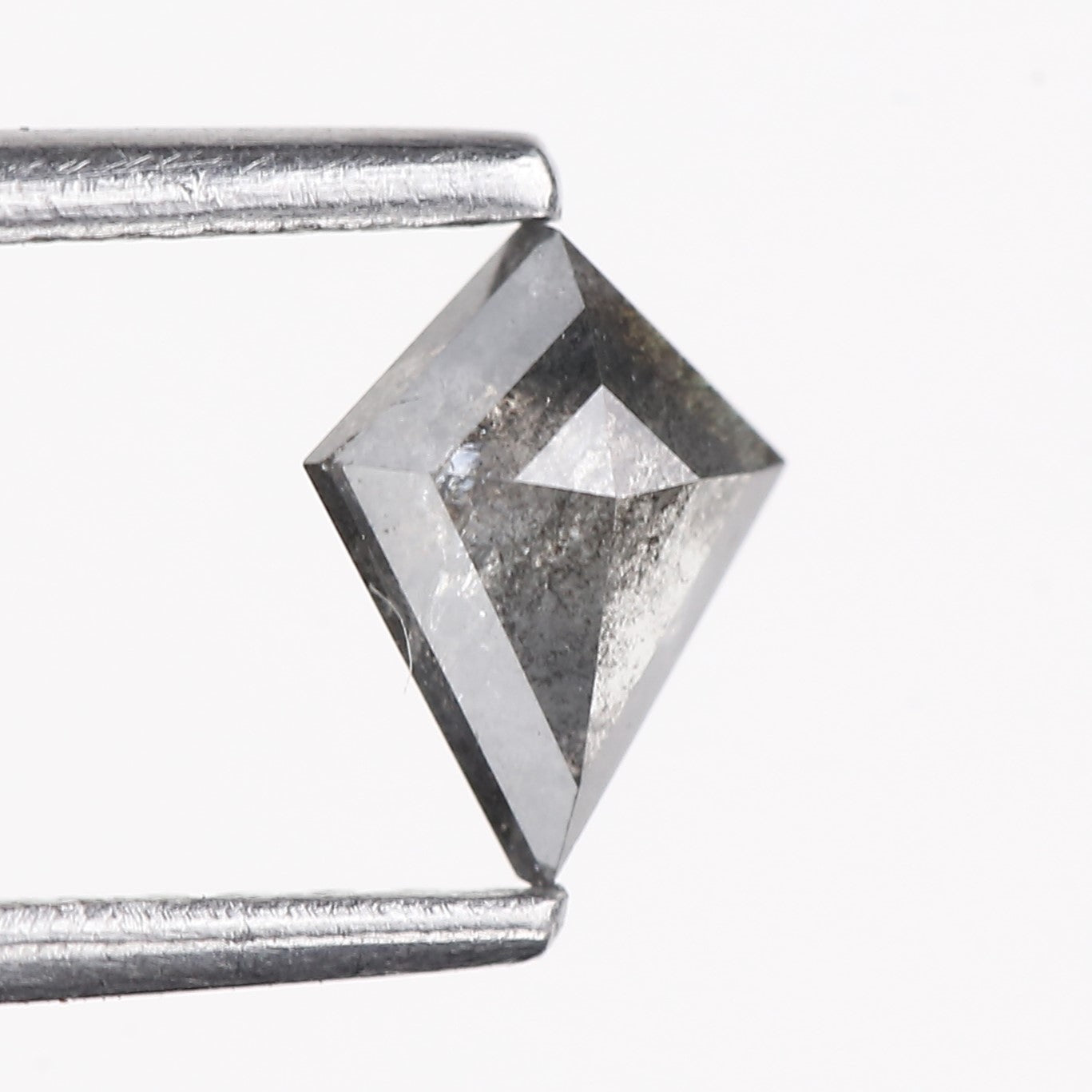 0.37 Carat Natural Gray Kite Cut Salt And Pepper Diamond 6.20 MM
