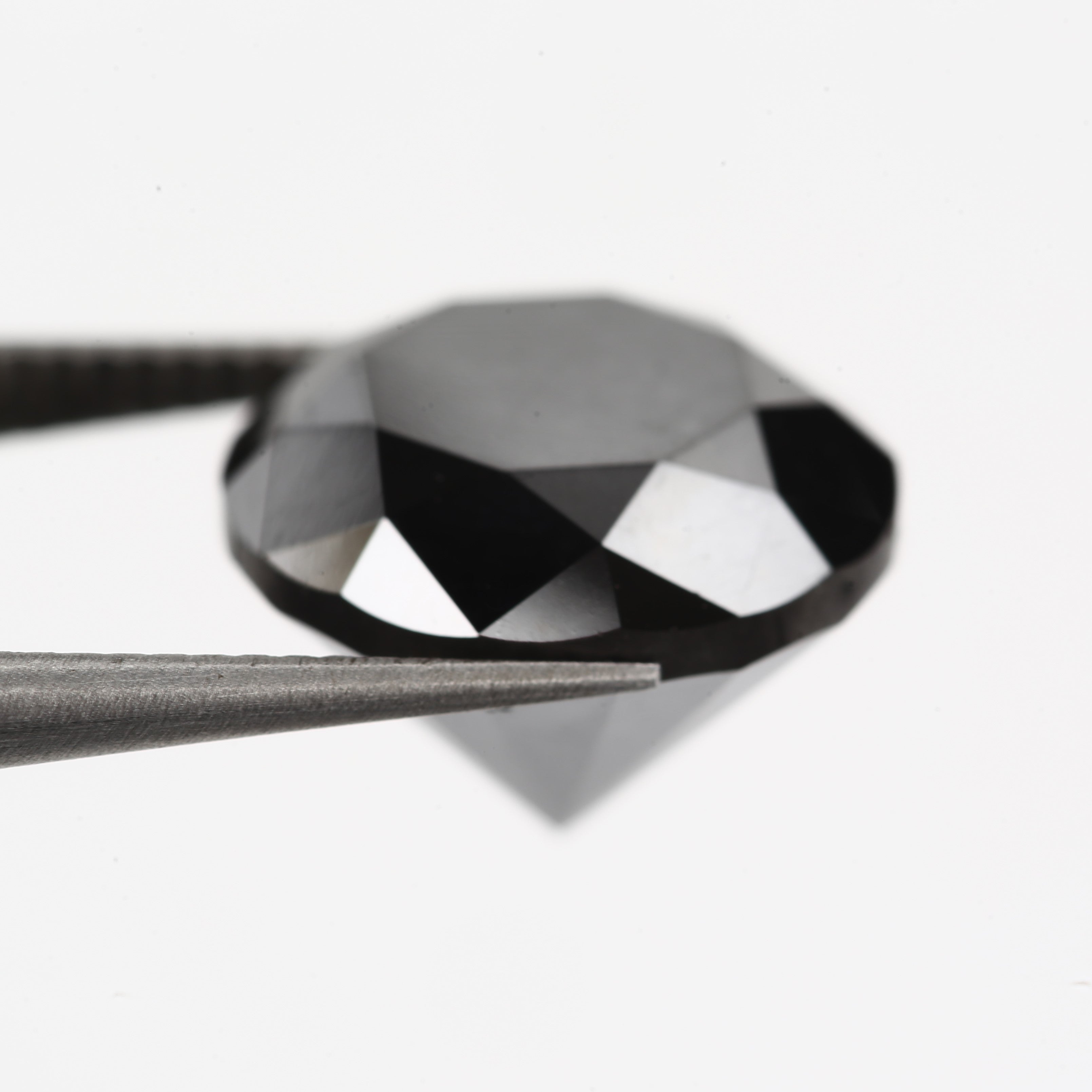 2.50 Carat 7.5 mm Fancy Round Brilliant Cut Natural Loose Black Diamond For Engagement Ring - Blackdiamond