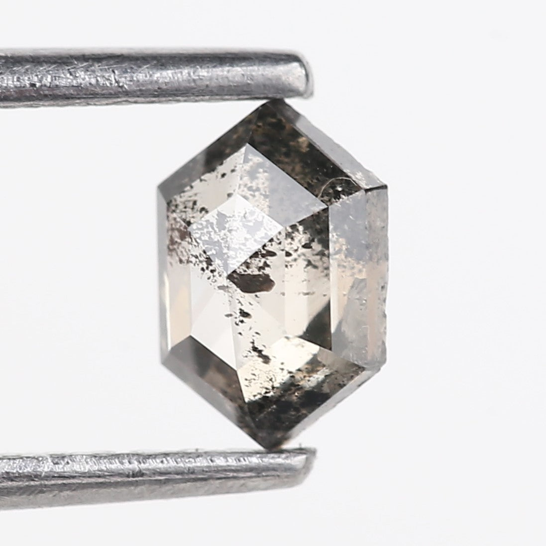 0.50 Carat Natural Hexagon Salt and Pepper Diamond 6.17 MM