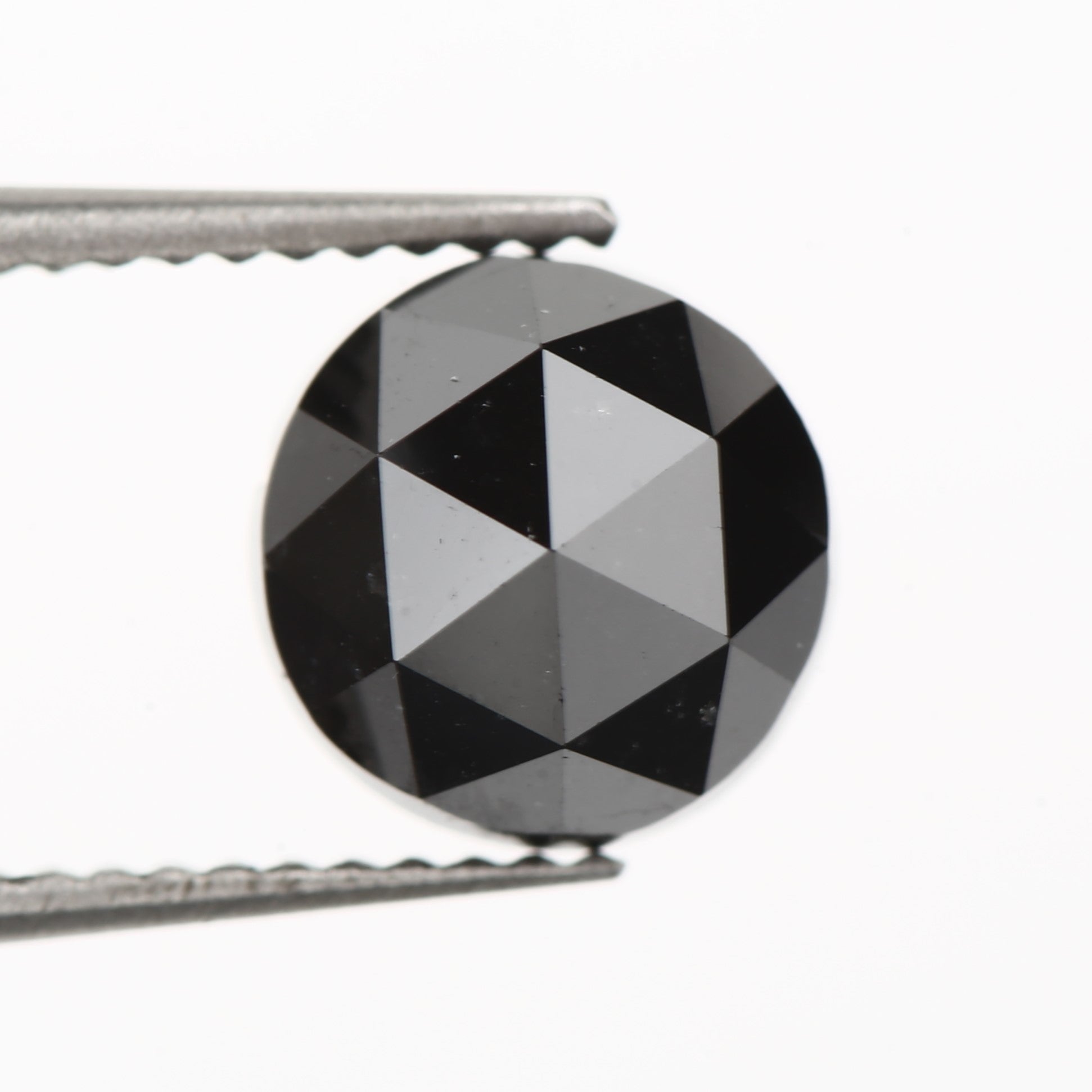 round rose cut black diamond