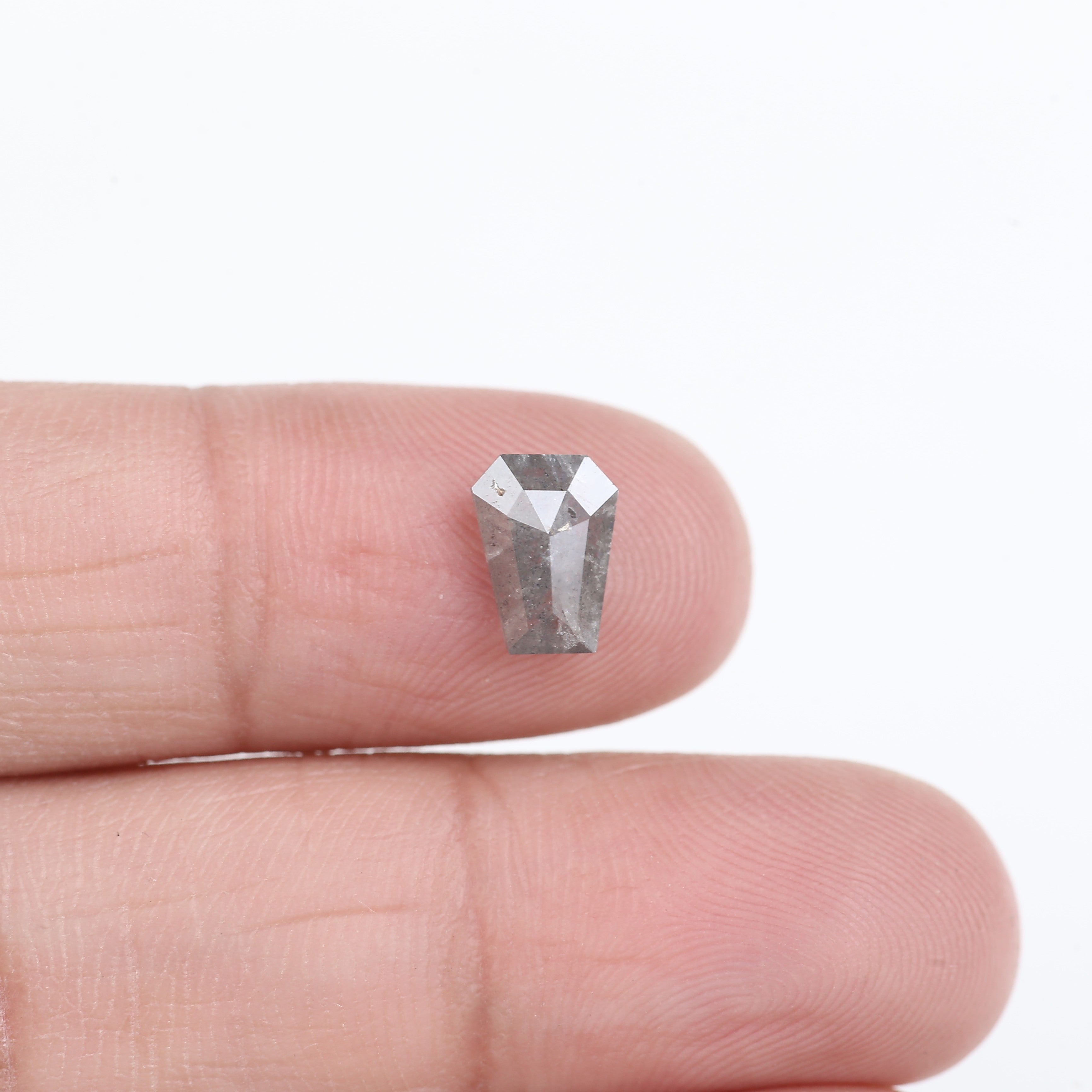 1.30 Carat Coffin Cut Salt and Pepper Diamond For Womens Wedding Ring