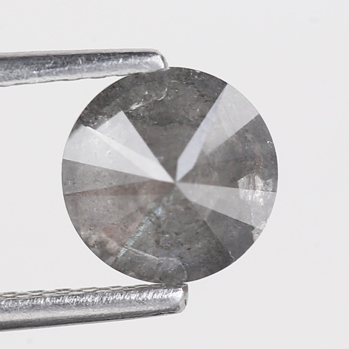 1 Carat Stormy Gray Round Salt and Pepper Diamond Canadian Origin 6.50 MM