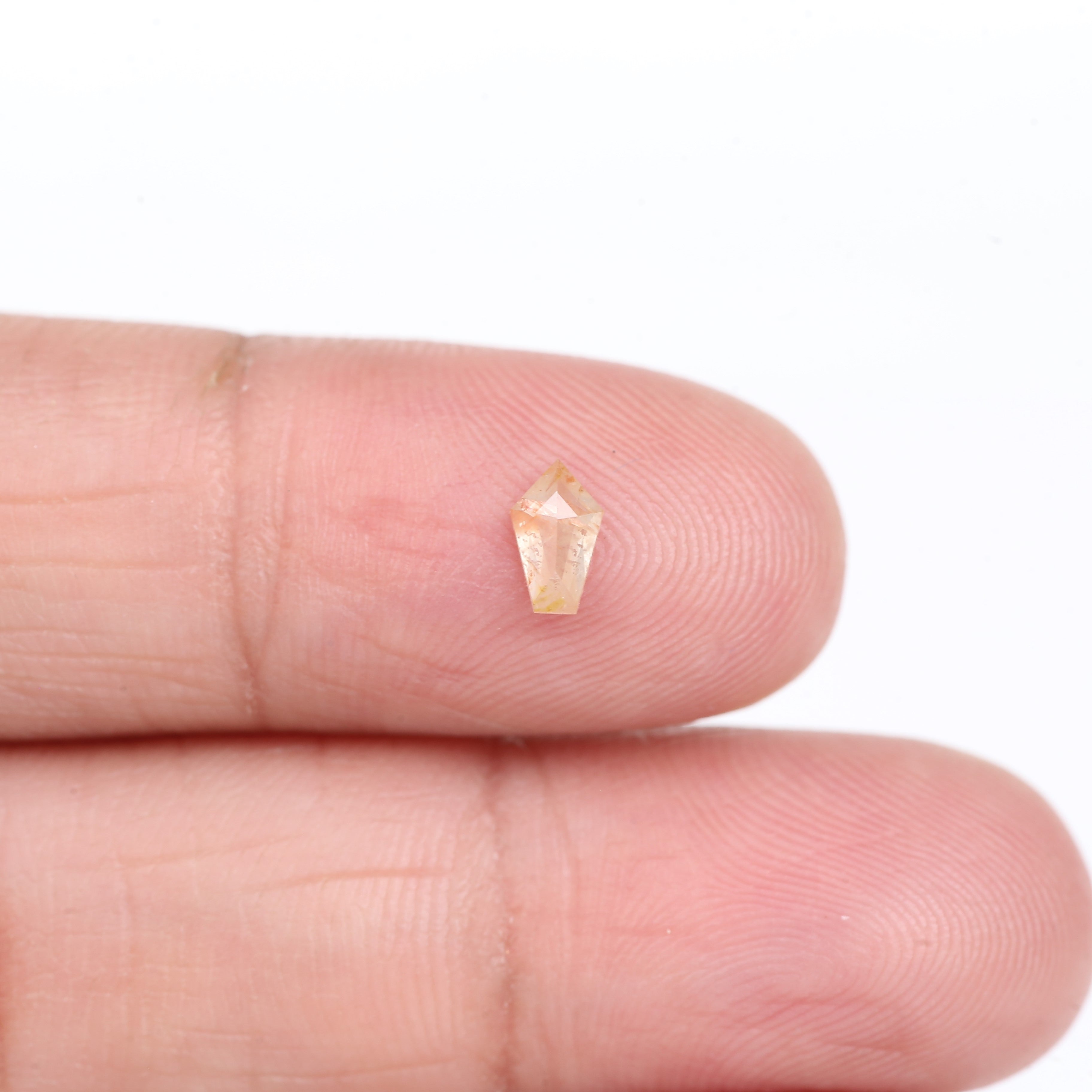 0.30 Carat Natural Light Orange Kite Cut Salt And Pepper Diamond 5.80 MM