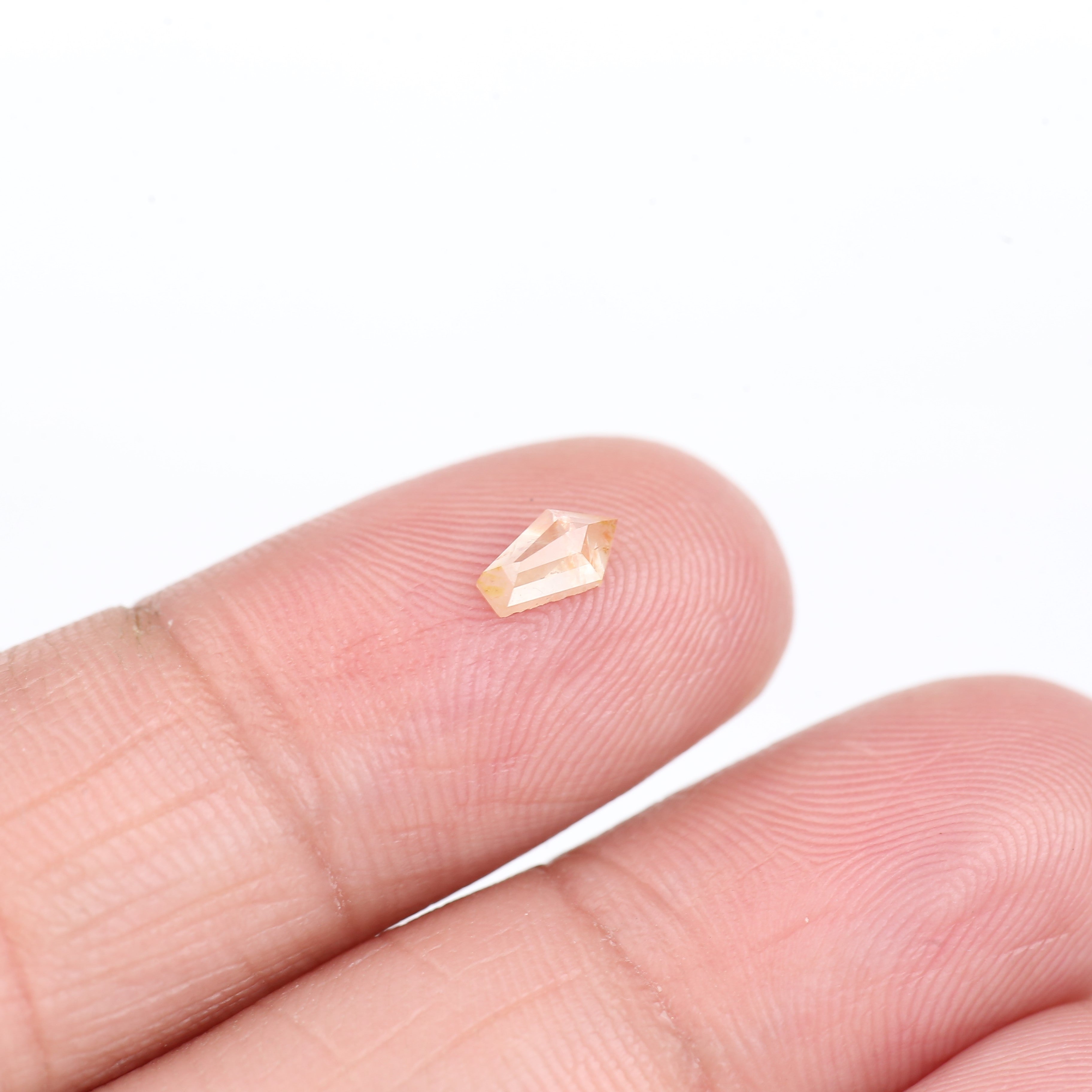 0.30 Carat Natural Light Orange Kite Cut Salt And Pepper Diamond 5.80 MM
