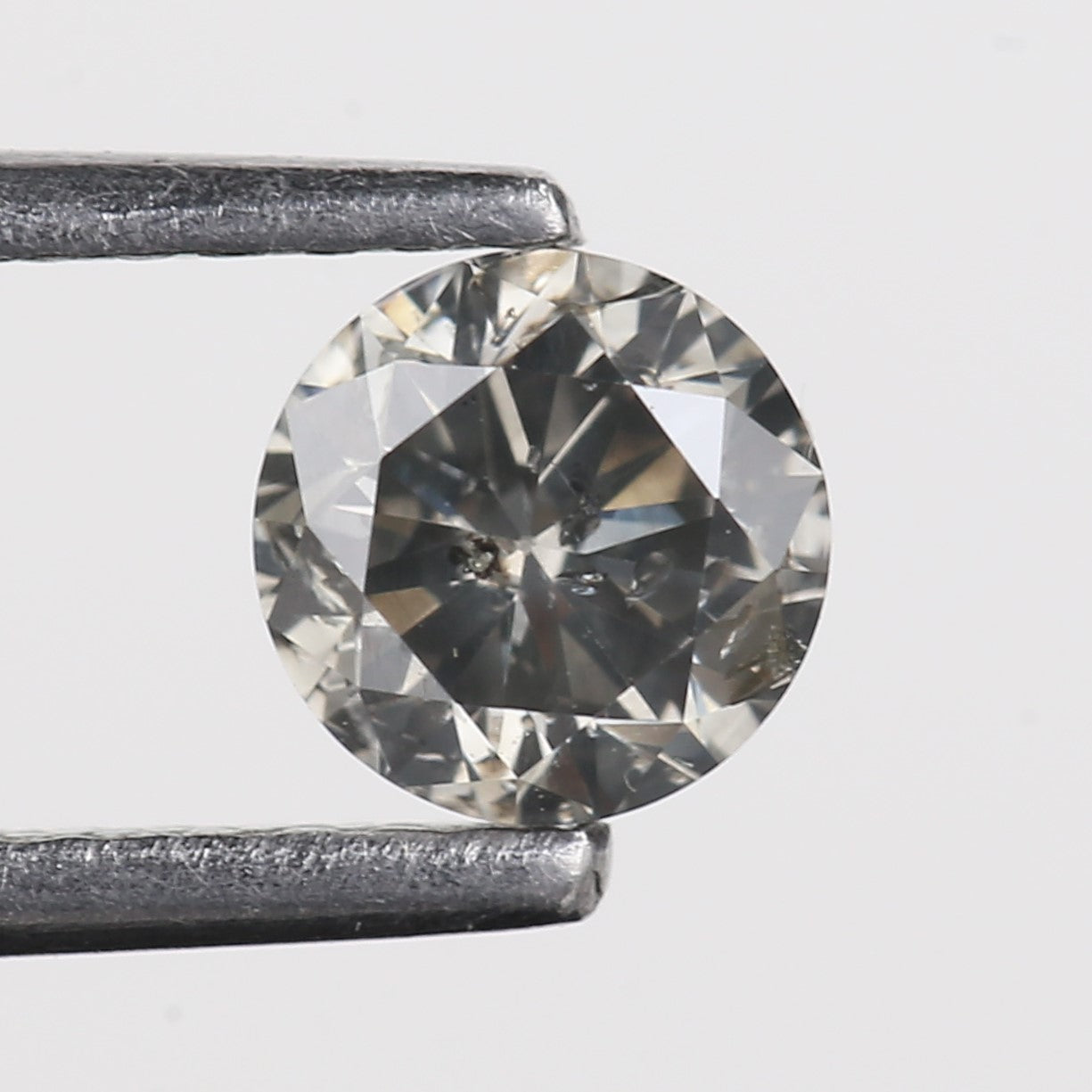 0.50 Carat Fancy Gray Round Brilliant Diamond 4.90 MM