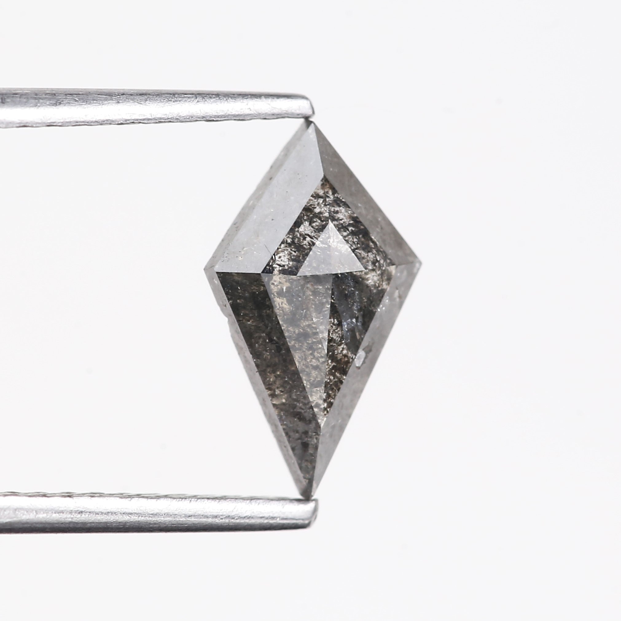 0.97 Carat Natural Gray Kite Cut Salt And Pepper Diamond 10.56 MM