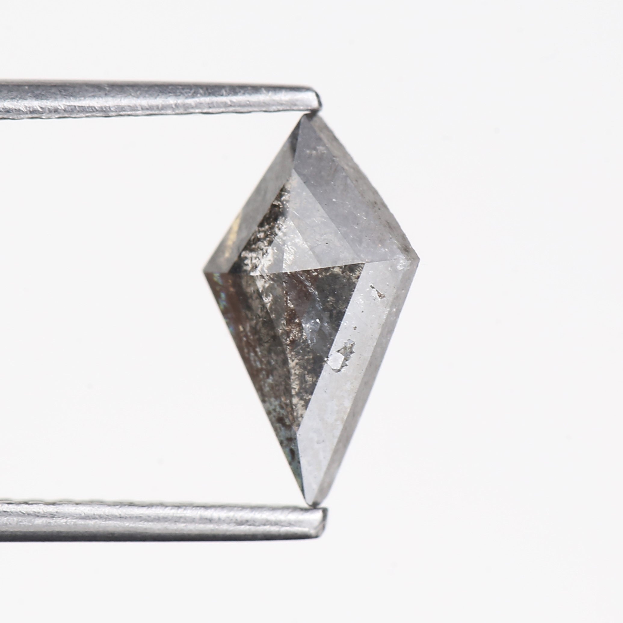 0.97 Carat Natural Gray Kite Cut Salt And Pepper Diamond 10.56 MM