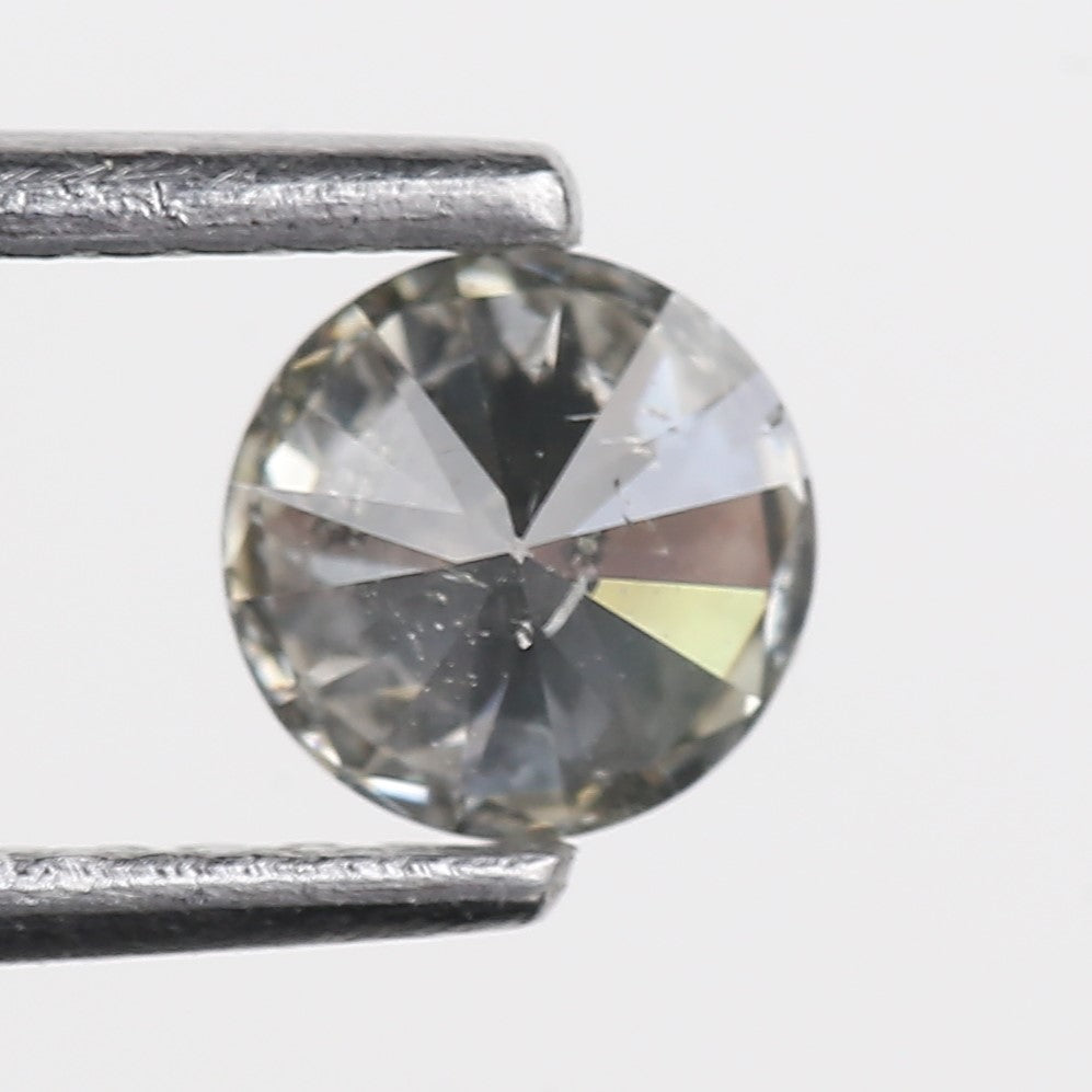 0.50 Carat Fancy Gray Round Brilliant Diamond 4.90 MM