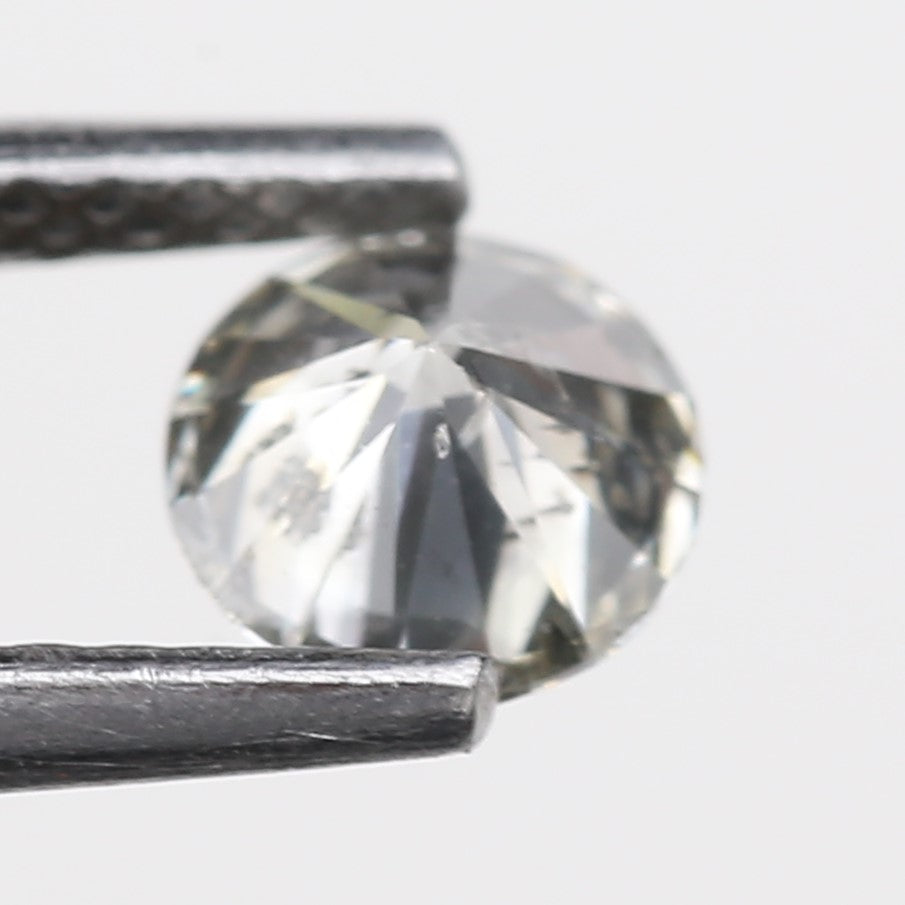 0.50 Carat Fancy Gray Round Brilliant Diamond 4.90 MM