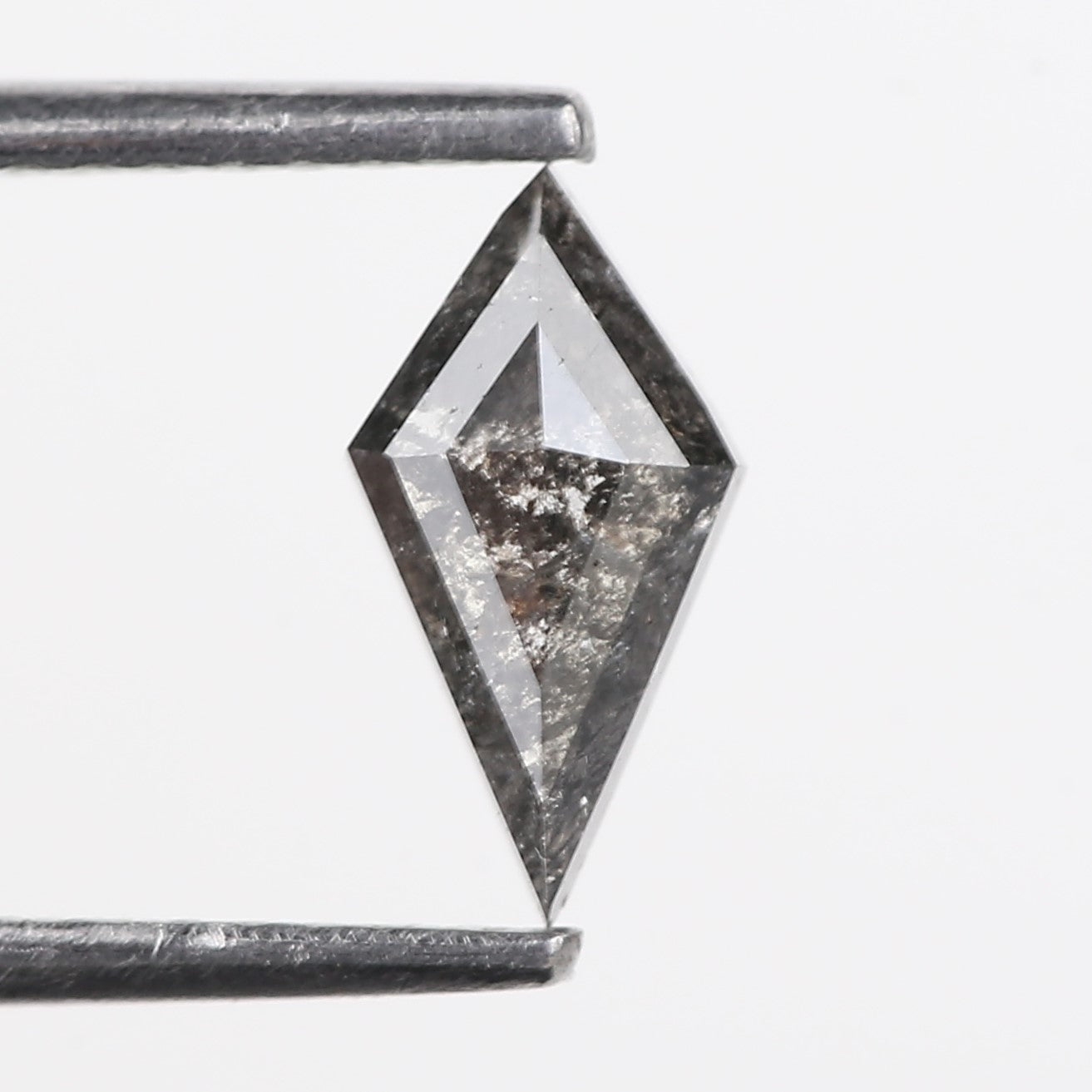 0.61 Carat Natural Black Speckled Kite Salt and Pepper Diamond 8.88 MM