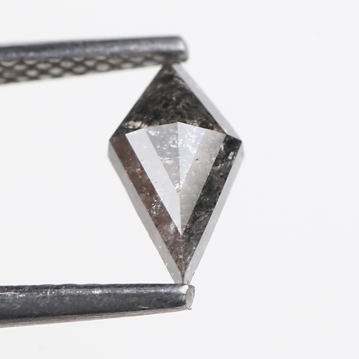 0.61 Carat Natural Black Speckled Kite Salt and Pepper Diamond 8.88 MM