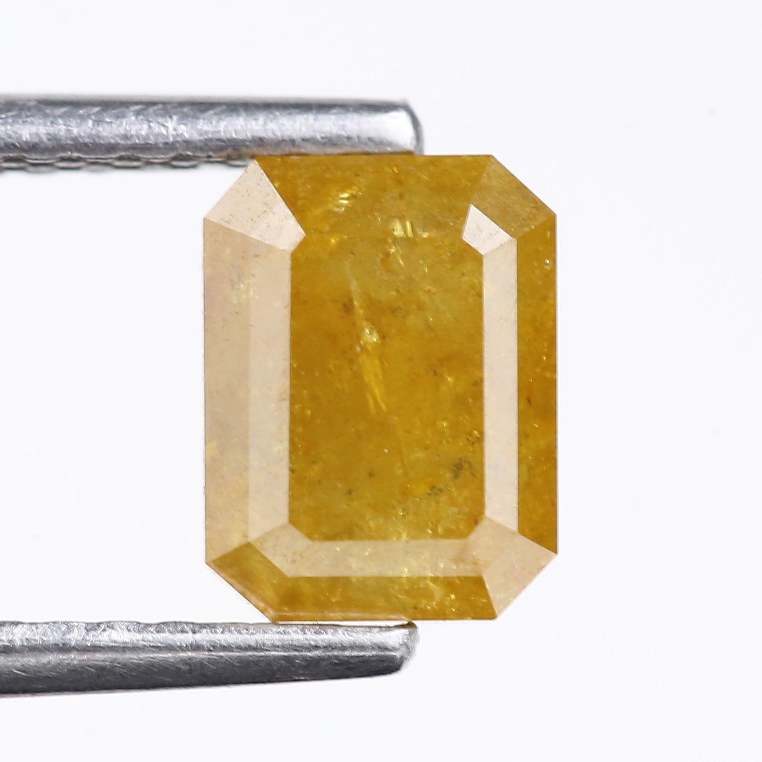 1.36 Carat Natural Yellow Emerald Cut Loose Diamond 6.56 MM