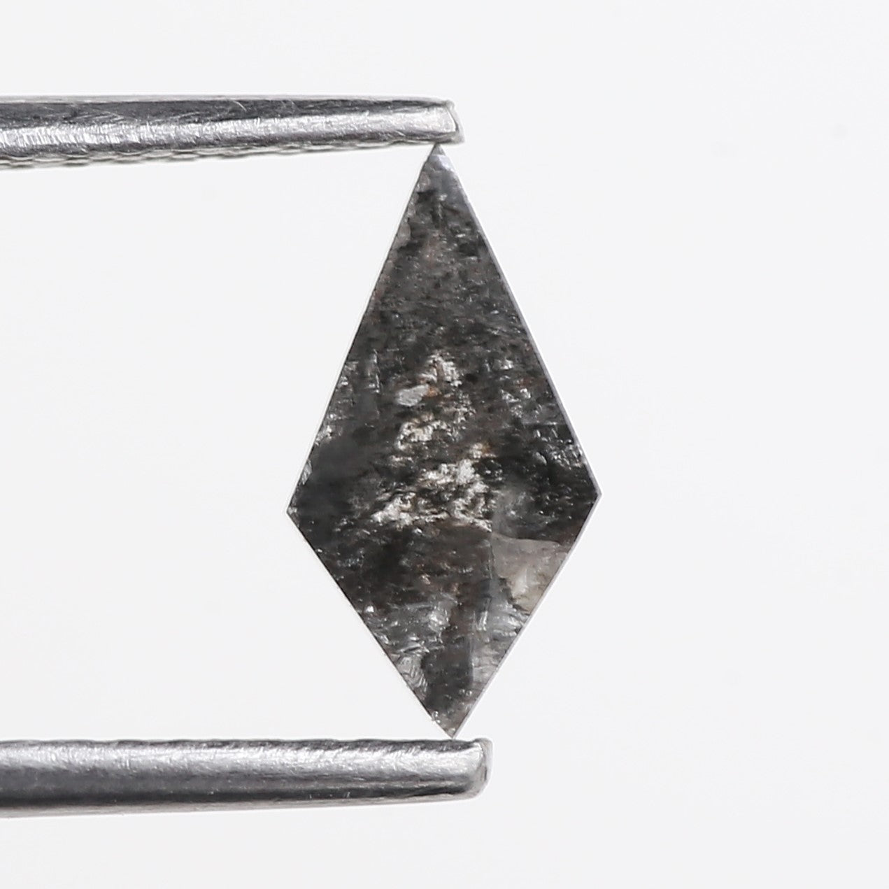 0.61 Carat Natural Black Speckled Kite Salt and Pepper Diamond 8.88 MM