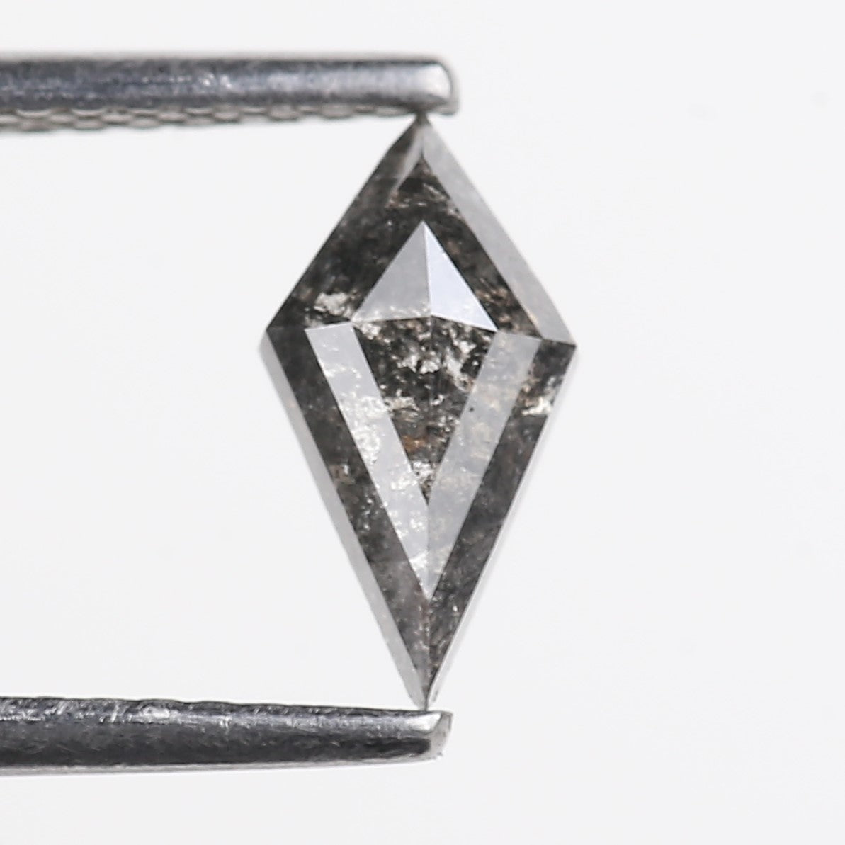 0.61 Carat Natural Black Speckled Kite Salt and Pepper Diamond 8.88 MM