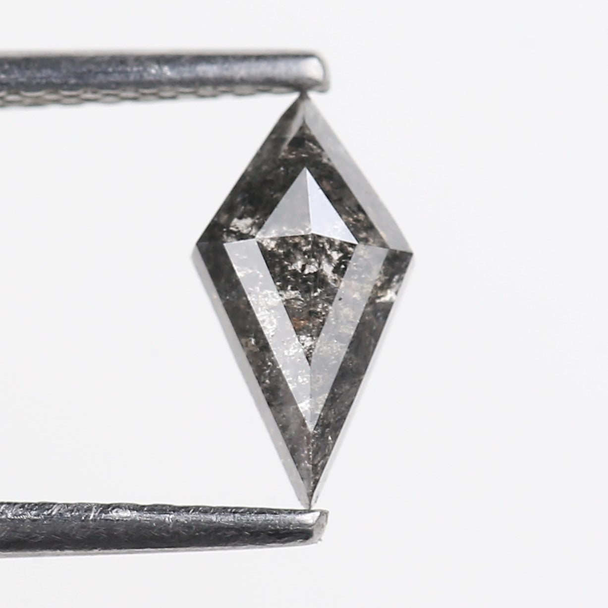 0.61 Carat Natural Black Speckled Kite Salt and Pepper Diamond 8.88 MM