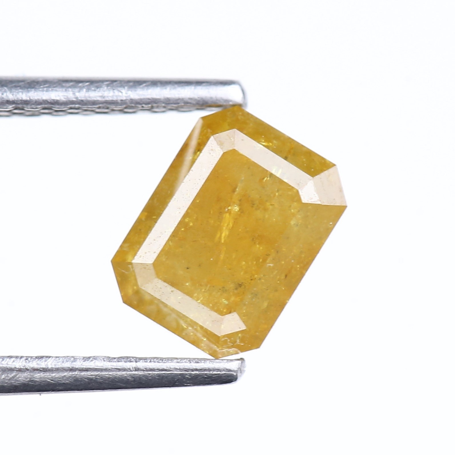 1.36 Carat Natural Yellow Emerald Cut Loose Diamond 6.56 MM