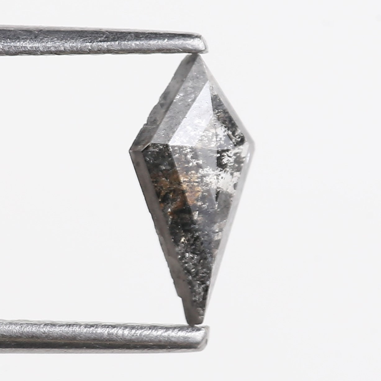 0.49 Ct Natural Salt And Pepper Diamond For Kite Engagement Ring 9 MM