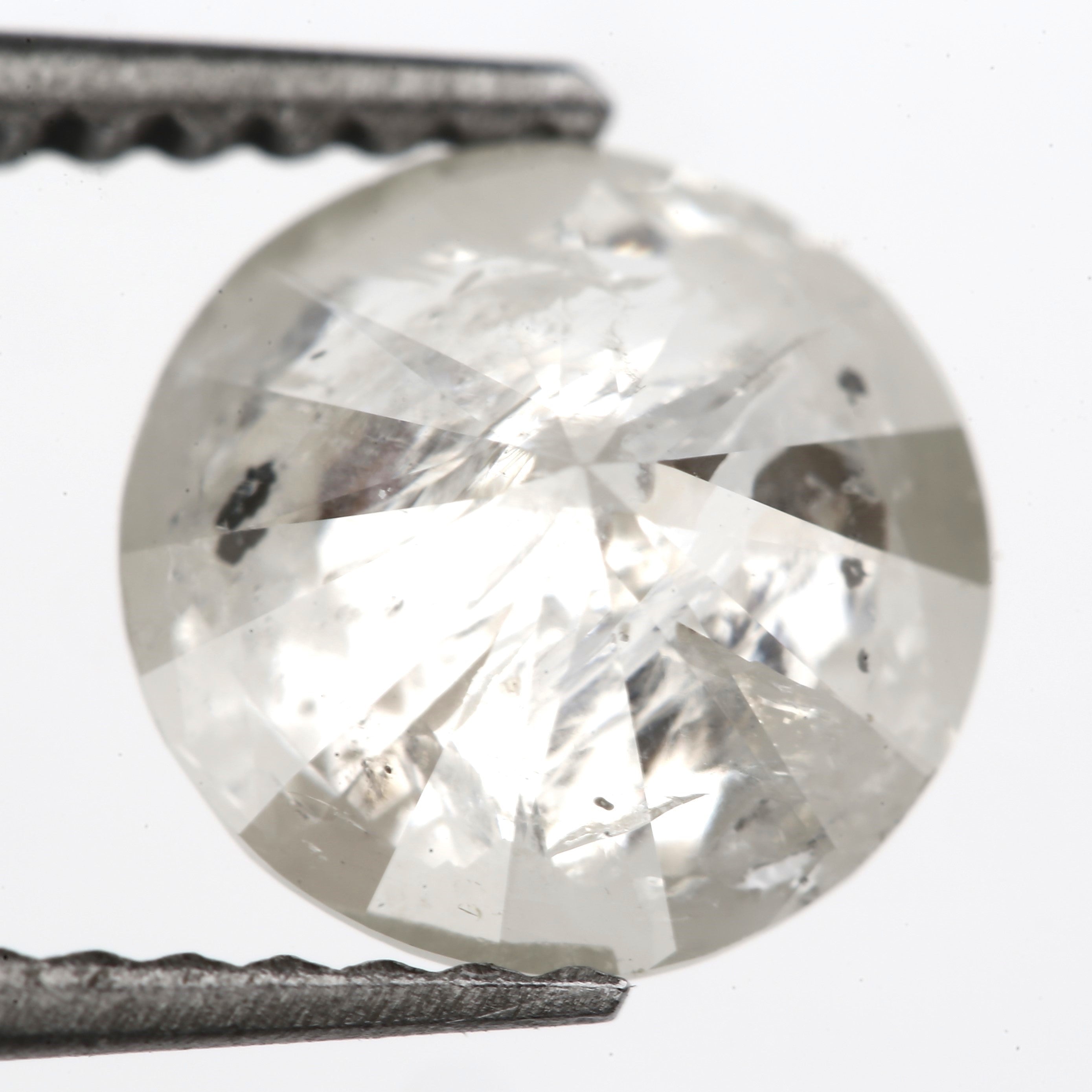 real round salt and pepper diamond