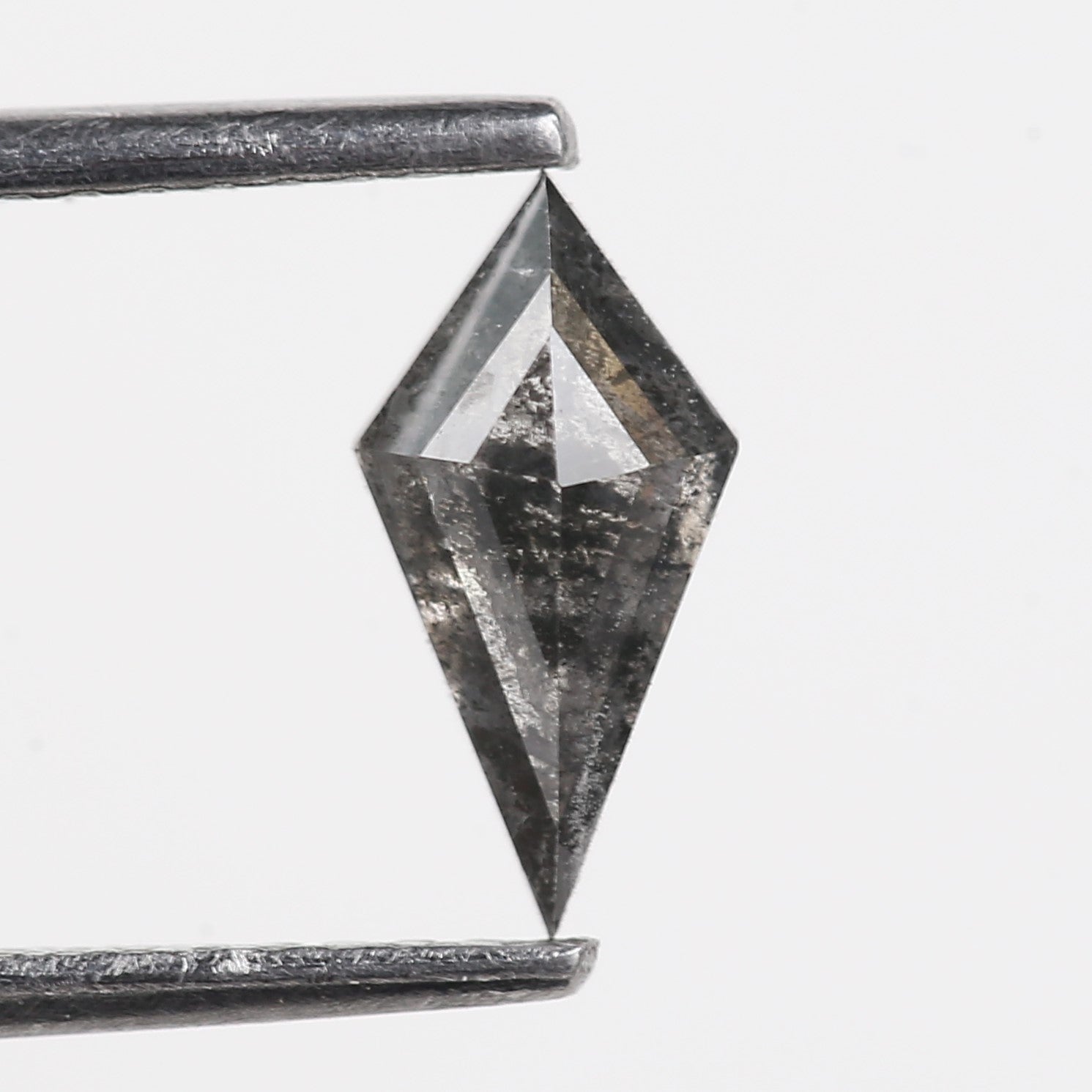 0.51 Carat Natural Grey Kite Cut Salt And Pepper Diamond 9.04 MM