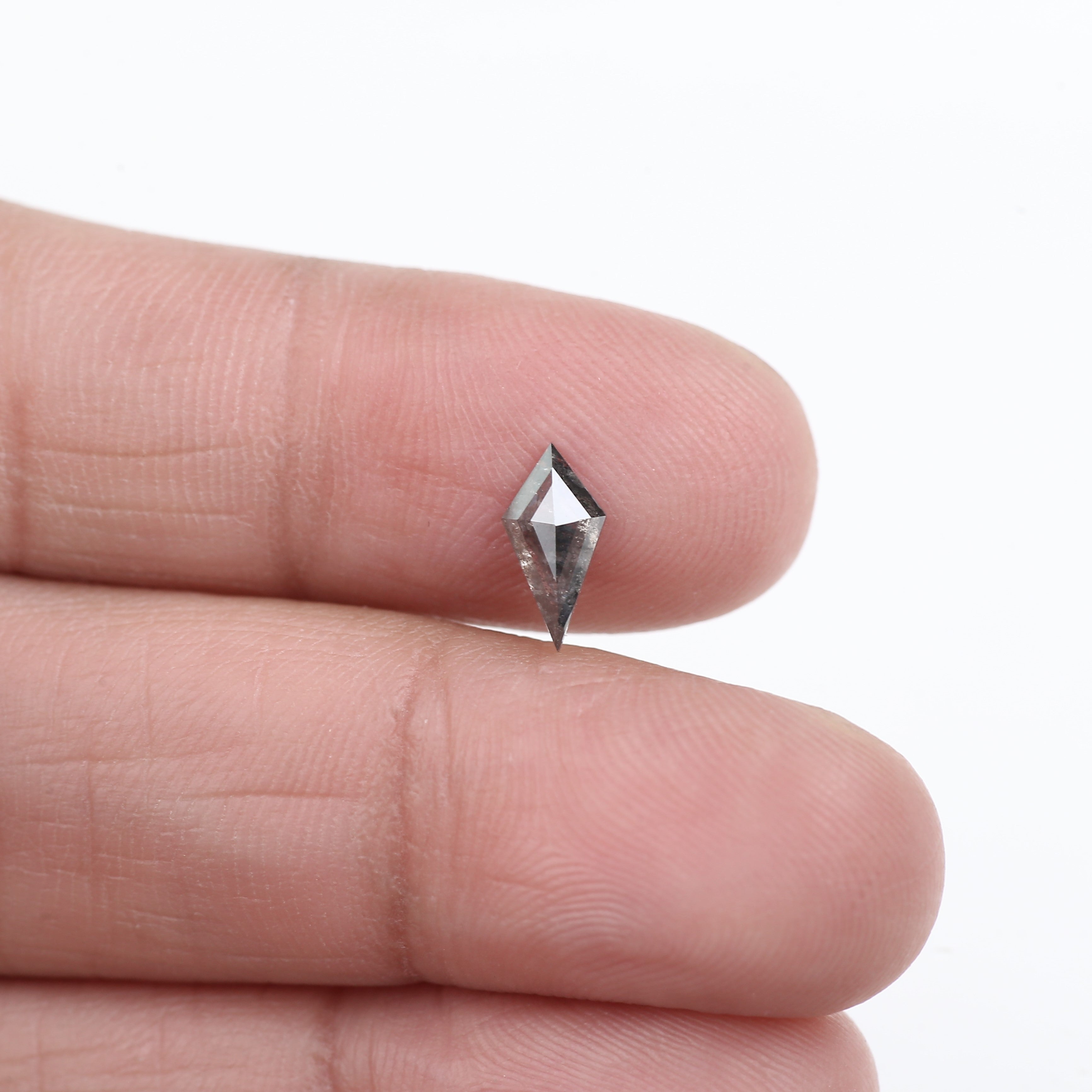 0.51 Carat Natural Grey Kite Cut Salt And Pepper Diamond 9.04 MM