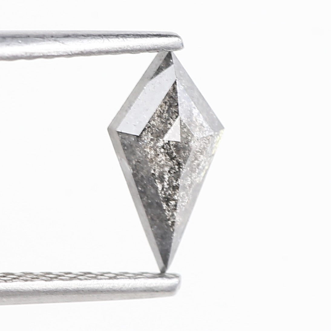 0.55 Carat Natural Grey Kite Shape Salt And Pepper Diamond 9 MM