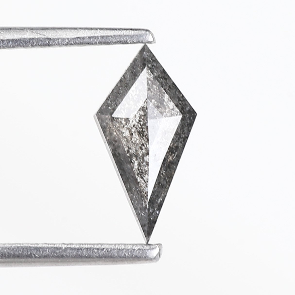 0.55 Carat Natural Grey Kite Shape Salt And Pepper Diamond 9 MM