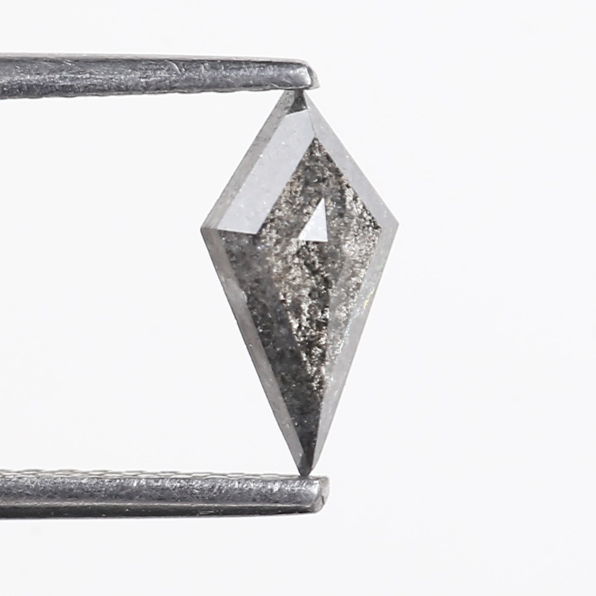 0.55 Carat Natural Grey Kite Shape Salt And Pepper Diamond 9 MM