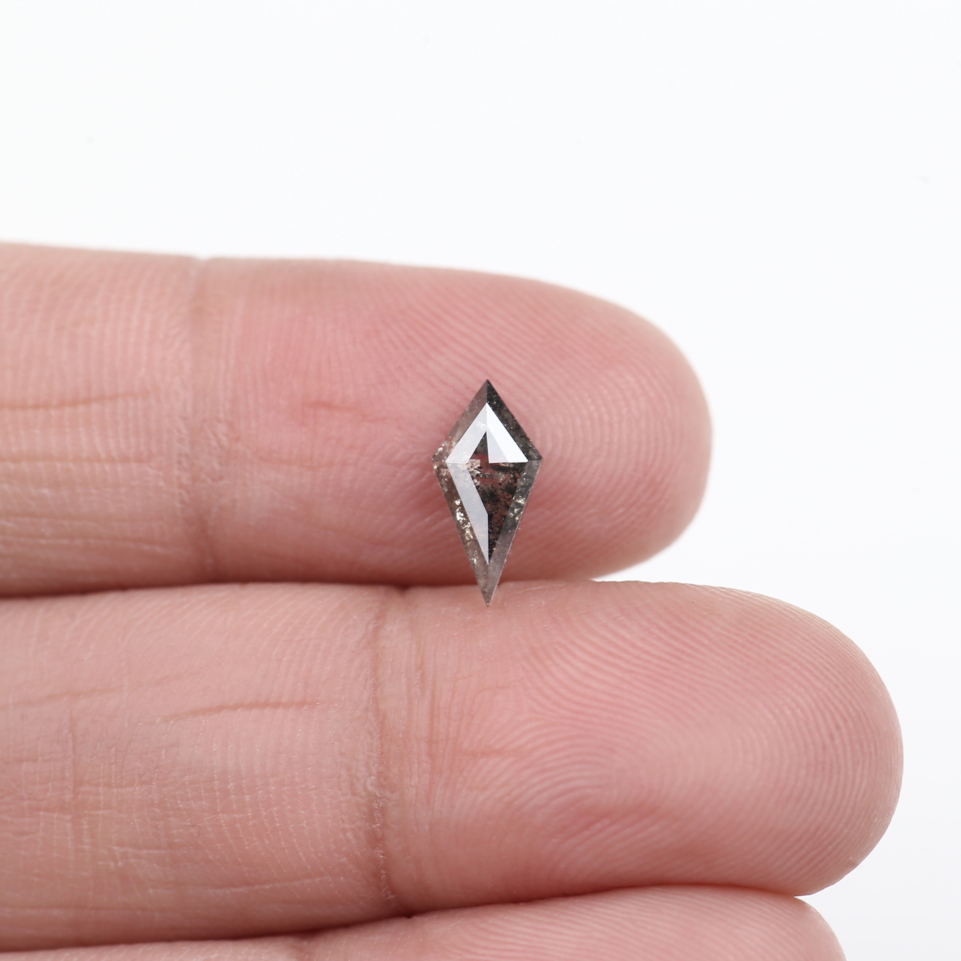 0.69 Carat Kite Shaped Salt and Pepper Diamond 10 MM