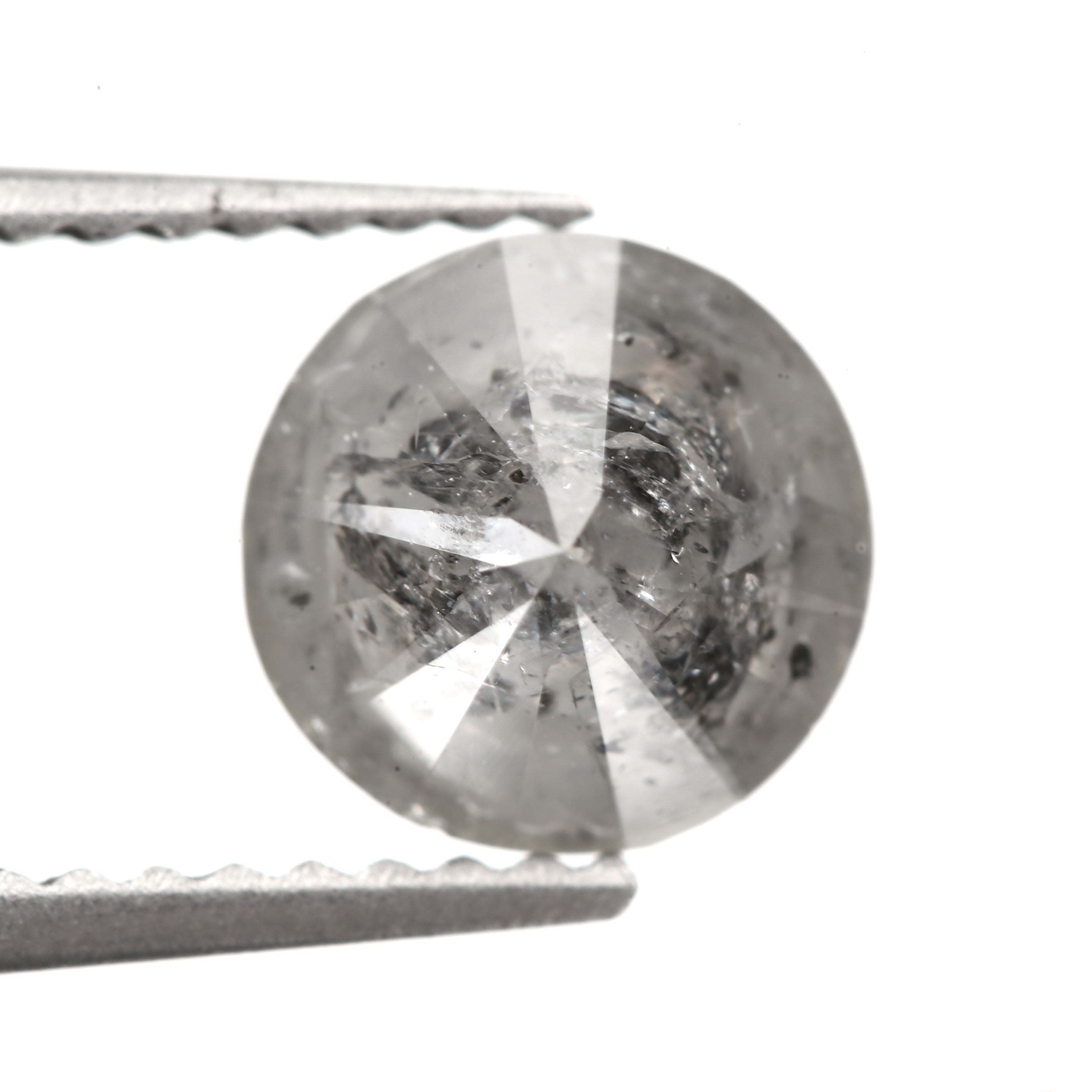 1 ct round salt and pepper diamond