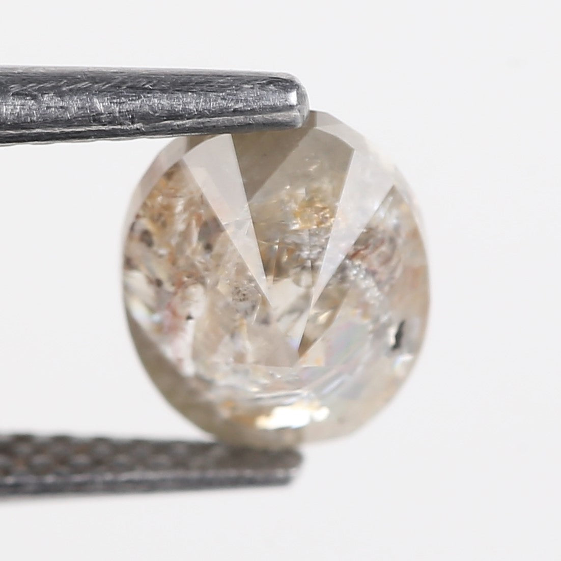 1.97 Carat Orange Gray Oval Salt and Pepper Diamond For Custom Ring 8.15 MM