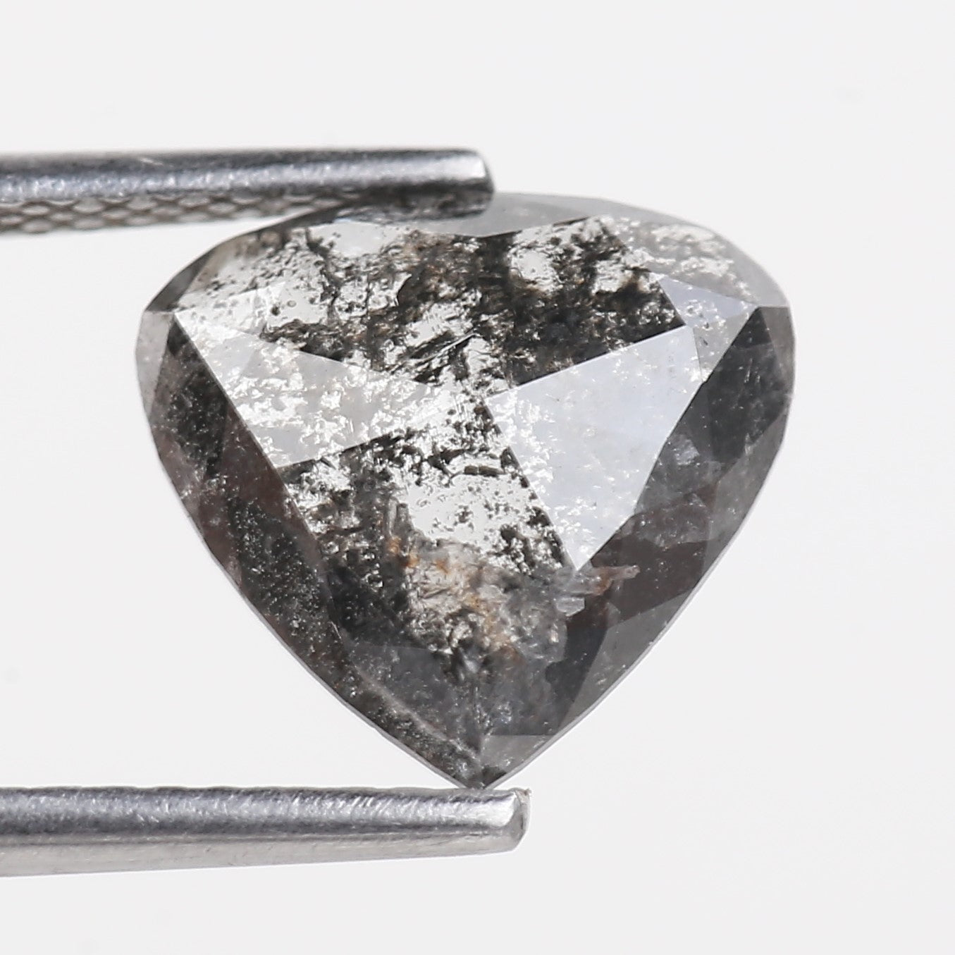 1.83 Carat Natural Pear Black Speckled Diamond 9.99 MM