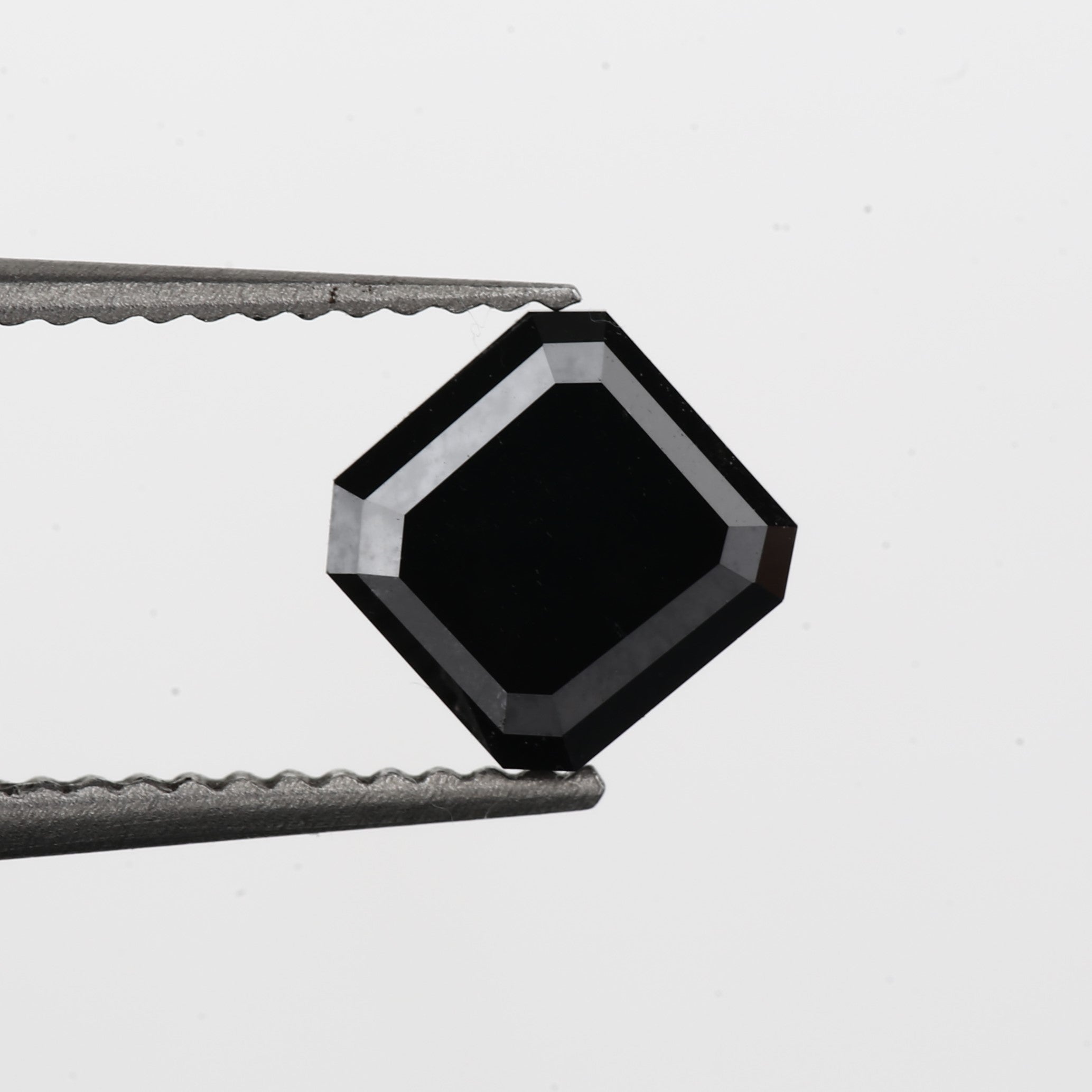 1.37 Carat 6.14 X 6.09 X 3.49 MM Loose Asscher Cut Natural Black Diamond - Blackdiamond