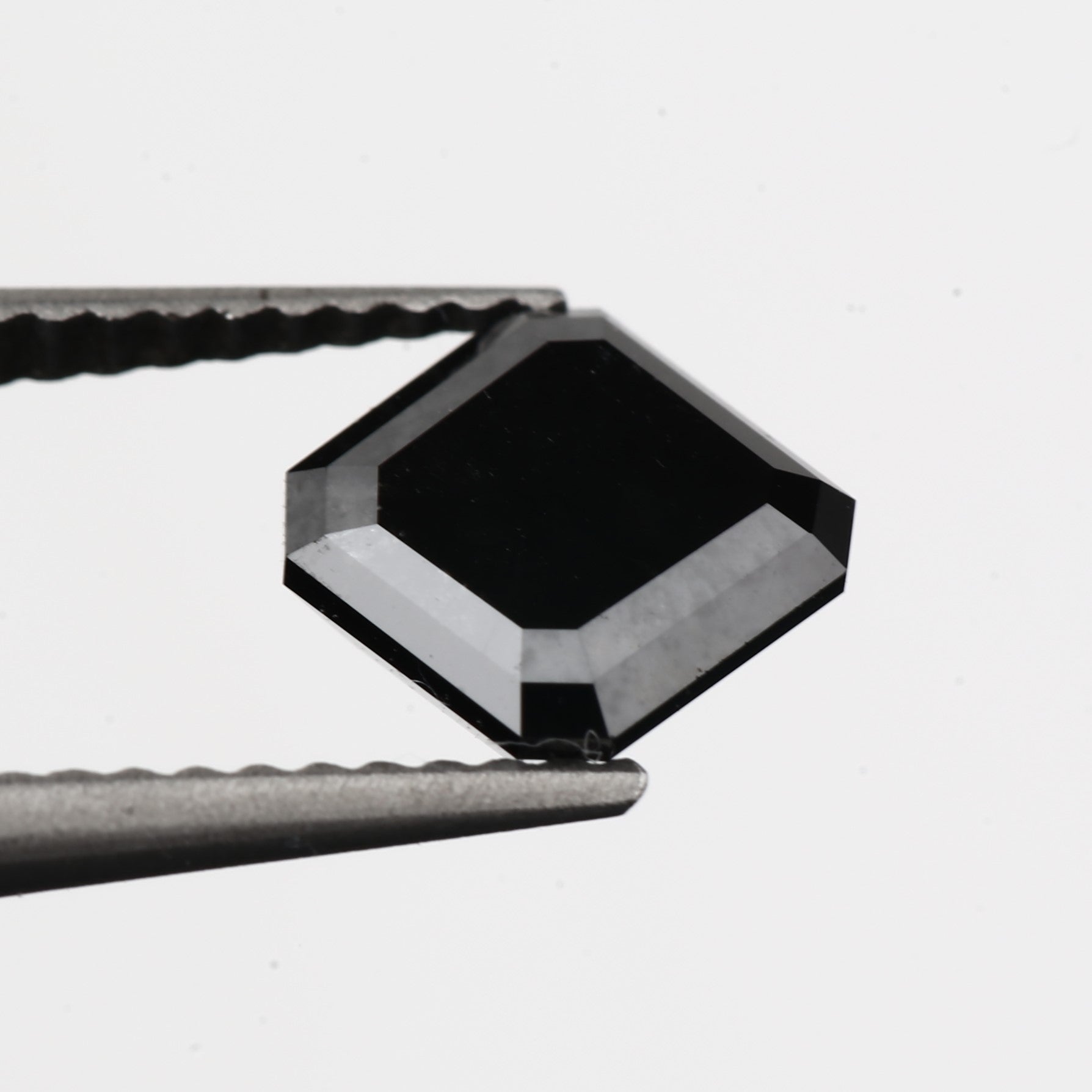 1.37 Carat 6.14 X 6.09 X 3.49 MM Loose Asscher Cut Natural Black Diamond - Blackdiamond