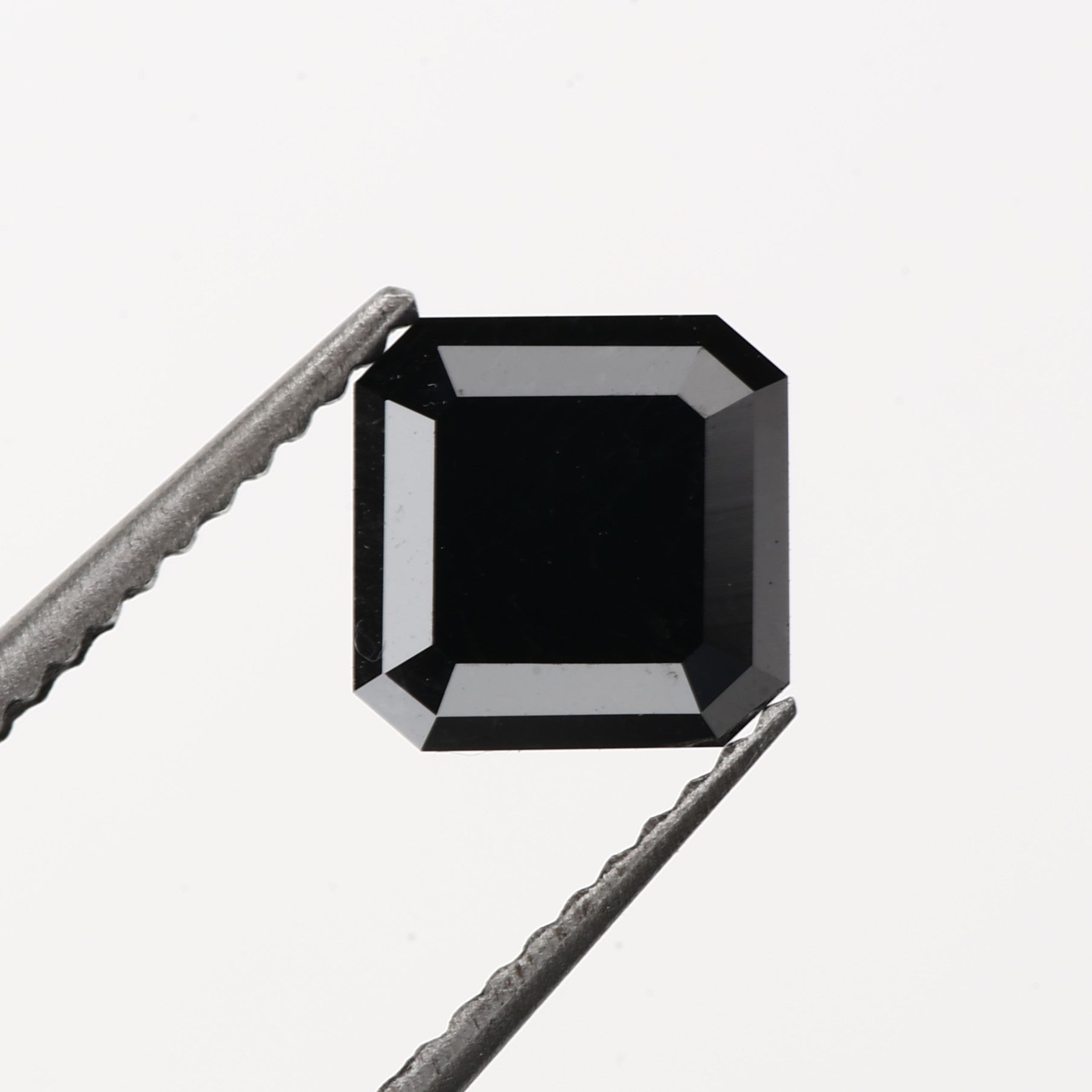 1.31 Carat 6.49 X 6.43 X 3.09 MM Loose Asscher Cut Natural Black Diamond - Blackdiamond