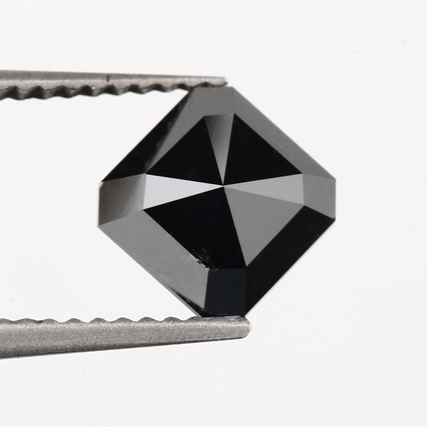 1.31 Carat 6.49 X 6.43 X 3.09 MM Loose Asscher Cut Natural Black Diamond - Blackdiamond