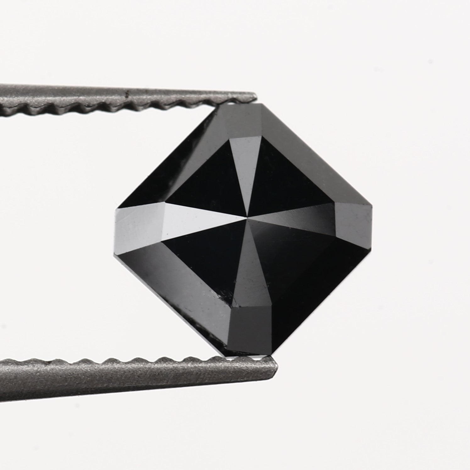 1.31 Carat 6.49 X 6.43 X 3.09 MM Loose Asscher Cut Natural Black Diamond - Blackdiamond