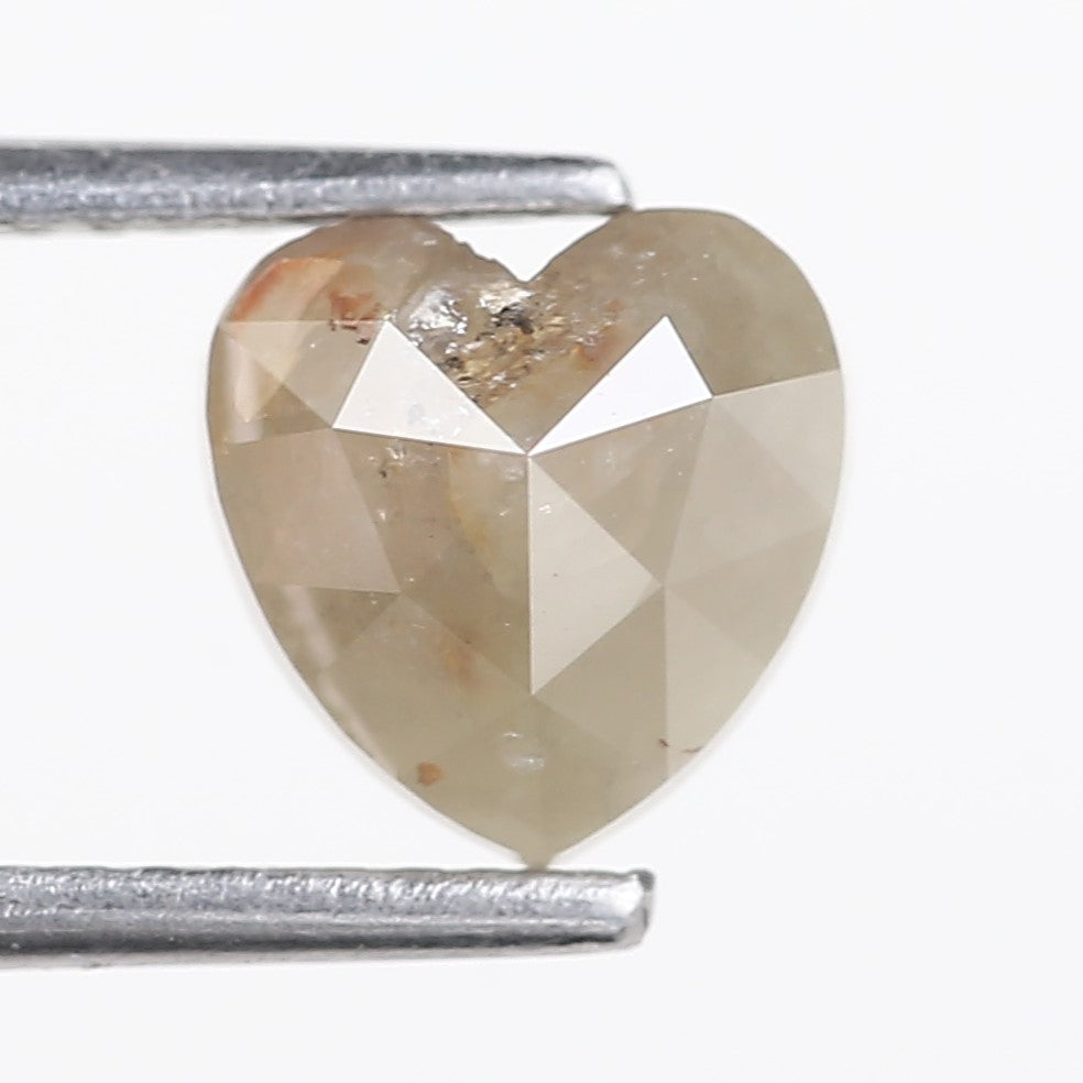 1.73 Carat Natural Heart Rosecut Rustic Loose Diamond 7.10 MM