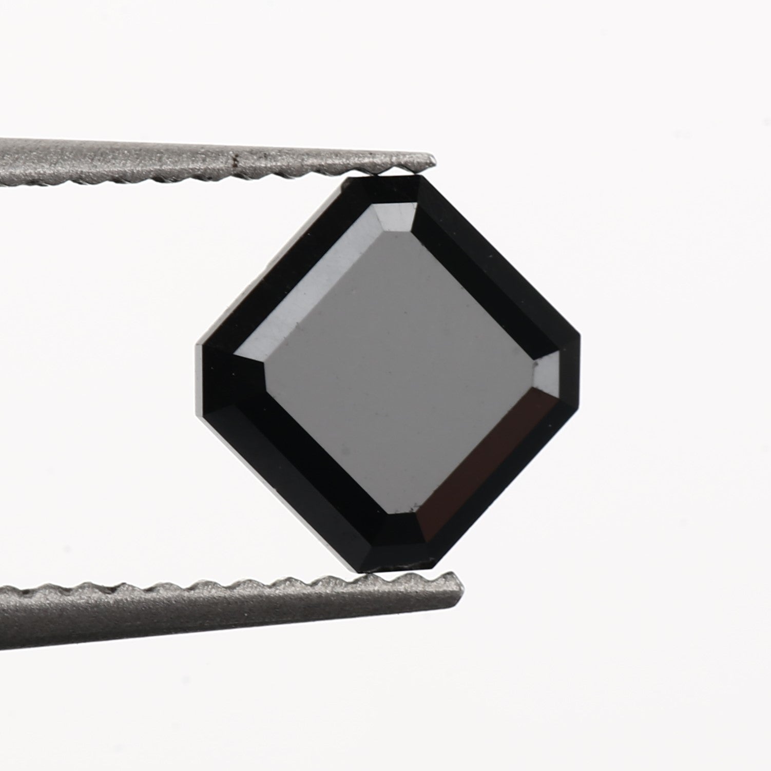 1.27 Carat 6.43 X 6.43 X 3.12 MM Loose Asscher Cut Natural Black Diamond - Blackdiamond