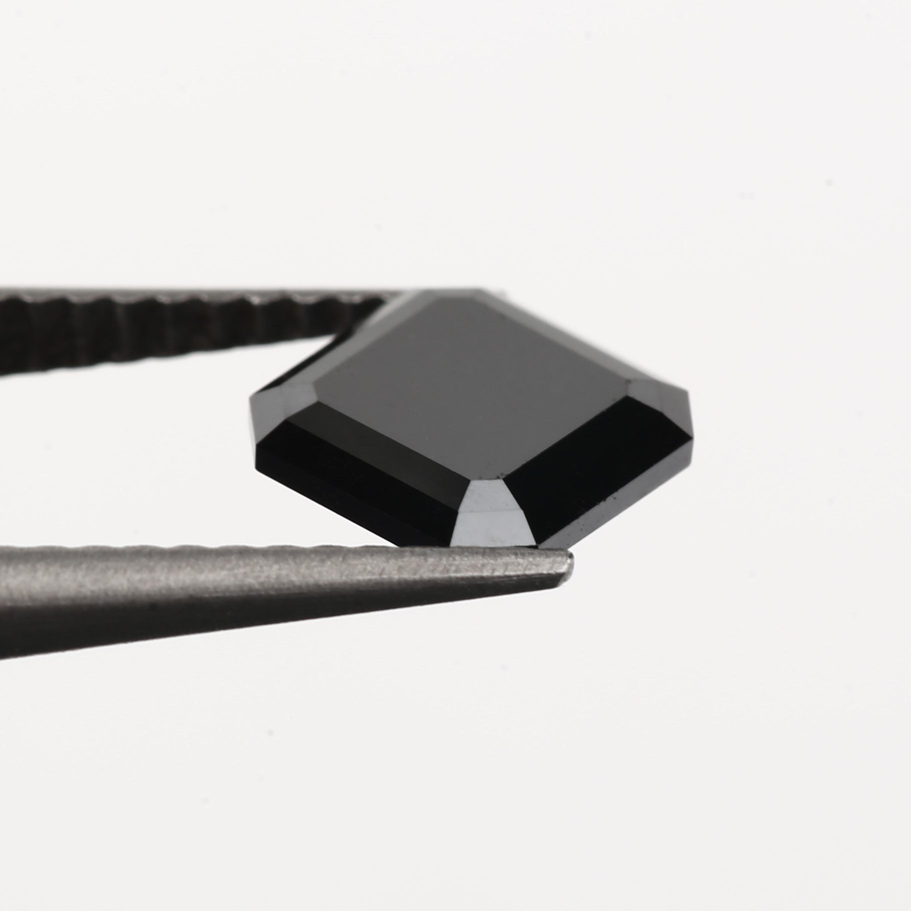 1.27 Carat 6.43 X 6.43 X 3.12 MM Loose Asscher Cut Natural Black Diamond - Blackdiamond