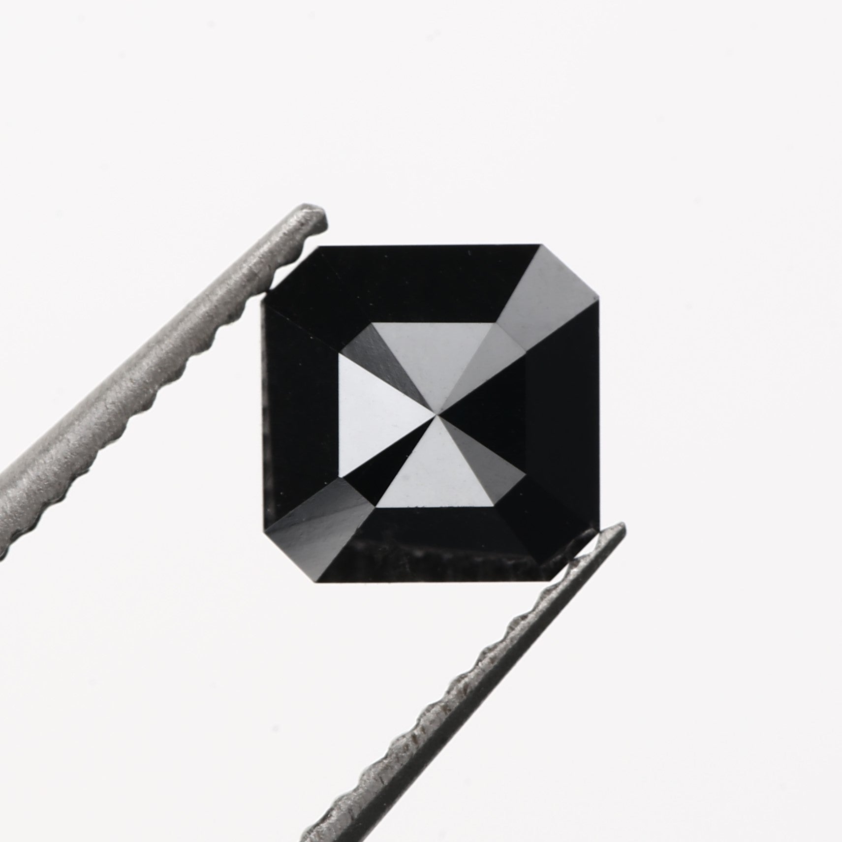 1.27 Carat 6.43 X 6.43 X 3.12 MM Loose Asscher Cut Natural Black Diamond - Blackdiamond